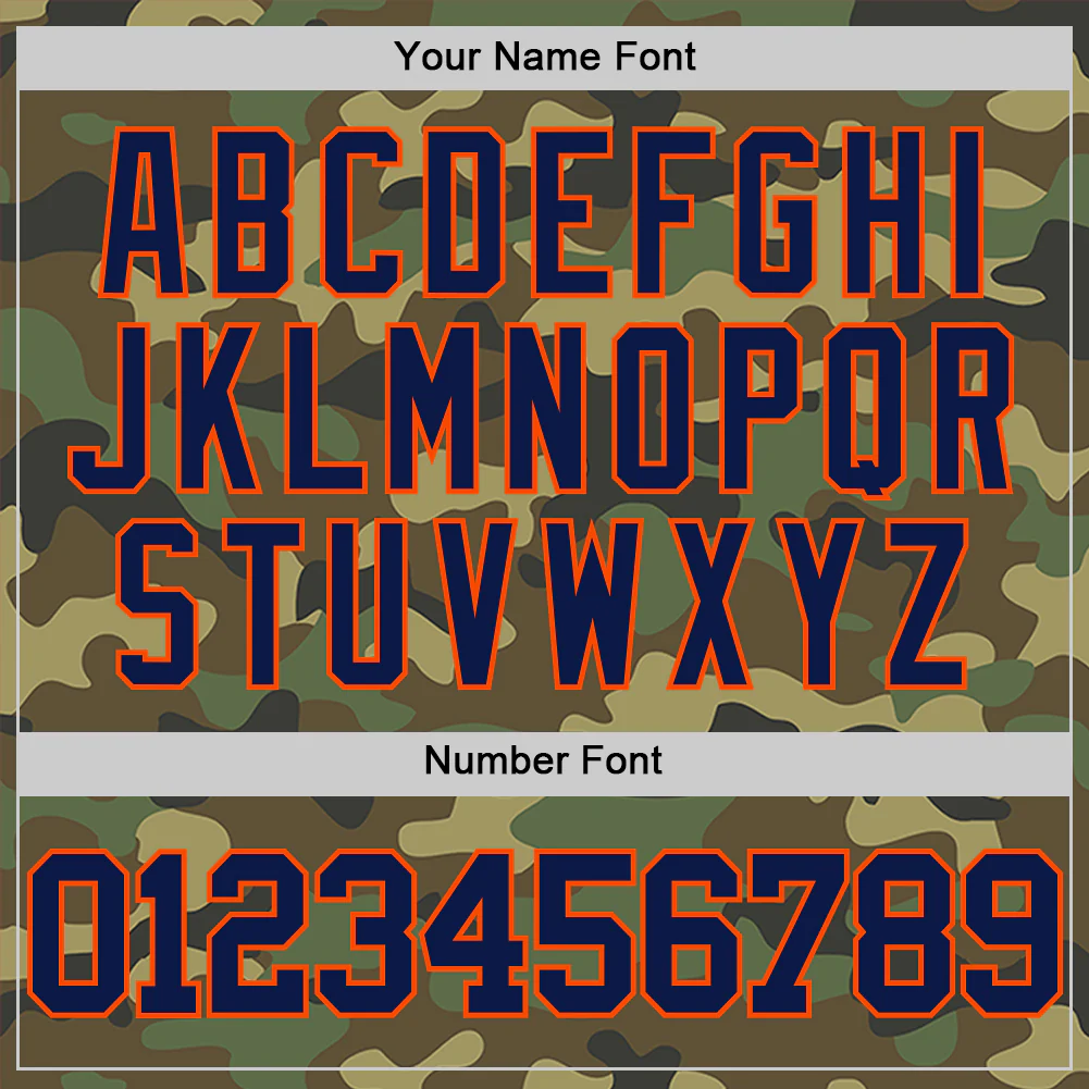 Custom Camo Navy-Orange Authentic Salute To Service Basketball Jersey - Image 4