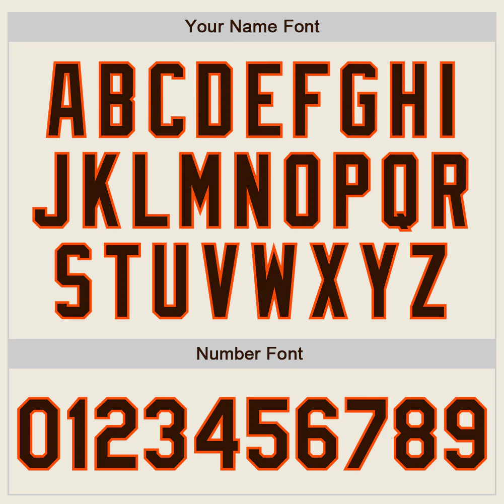 Custom Cream Brown-Orange Authentic Two Tone Baseball Jersey - Image 5