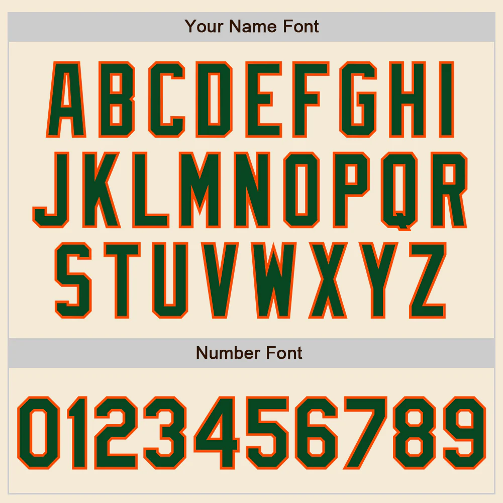 Custom Cream Green-Orange Authentic Baseball Jersey - Image 8