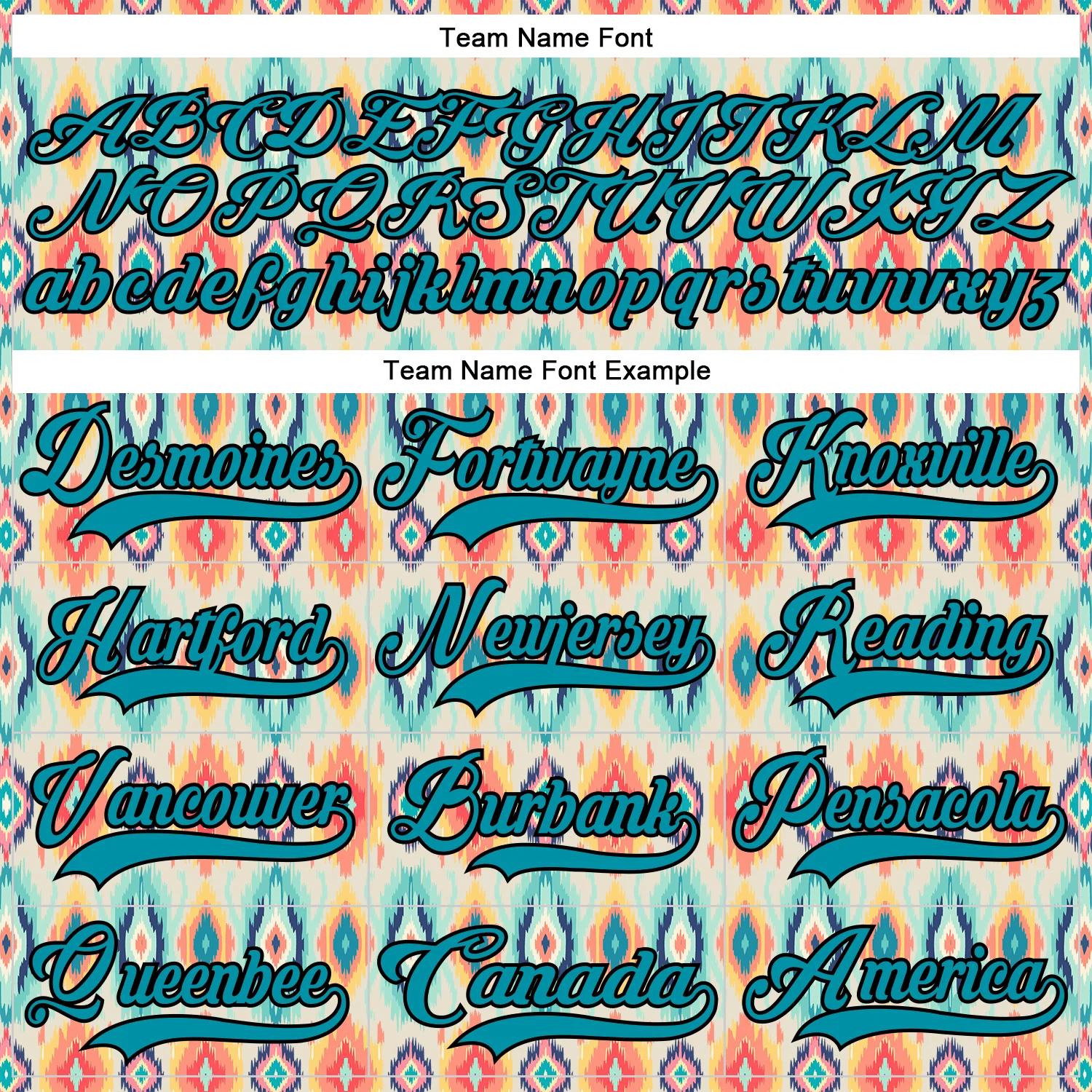 Custom Cream Teal Orange-Black 3D Pattern Native Americans Tribal Indigenous People Hockey Lace Neck Jersey - Image 6