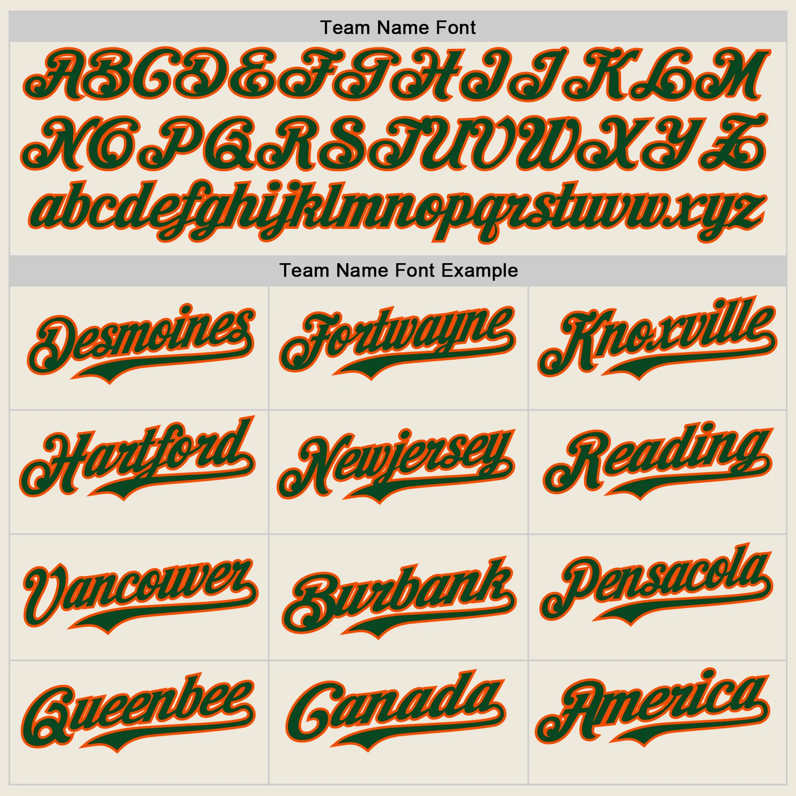 Custom Cream Green Pinstripe Orange Authentic Two Tone Baseball Jersey - Image 4