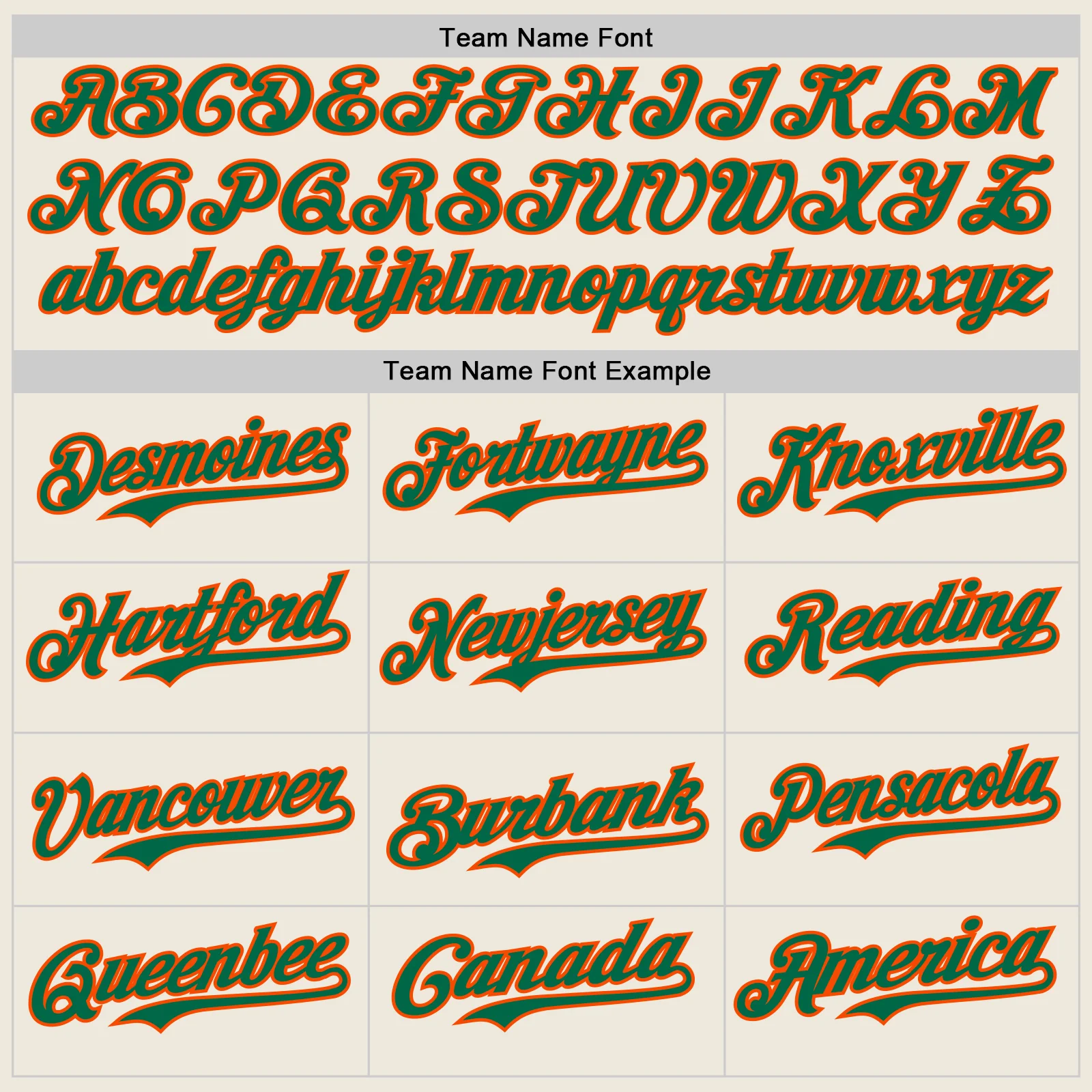 Custom Cream Kelly Green Pinstripe Orange Authentic Two Tone Baseball Jersey - Image 4
