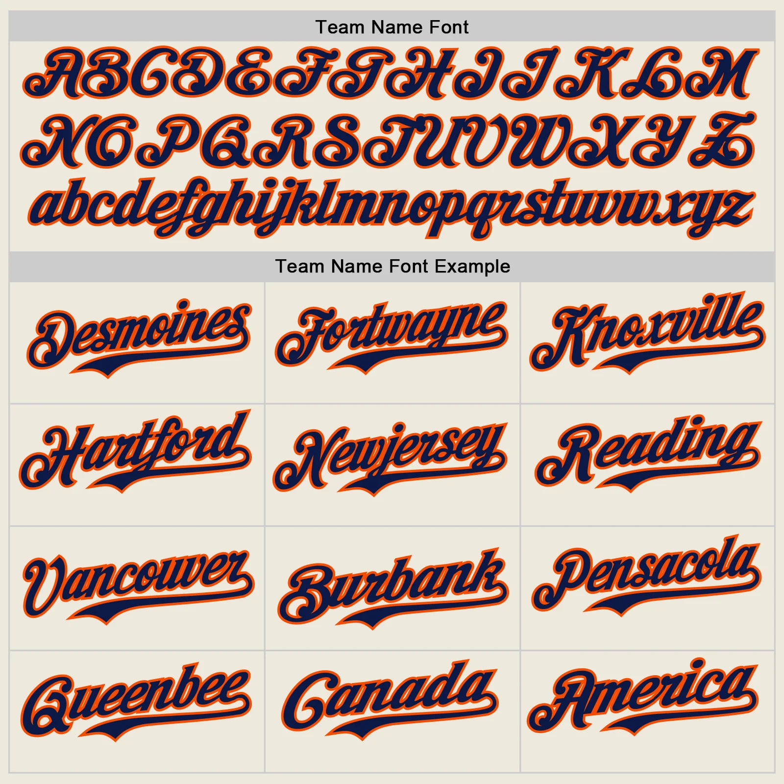 Custom Cream Navy Pinstripe Orange Authentic Two Tone Baseball Jersey - Image 4