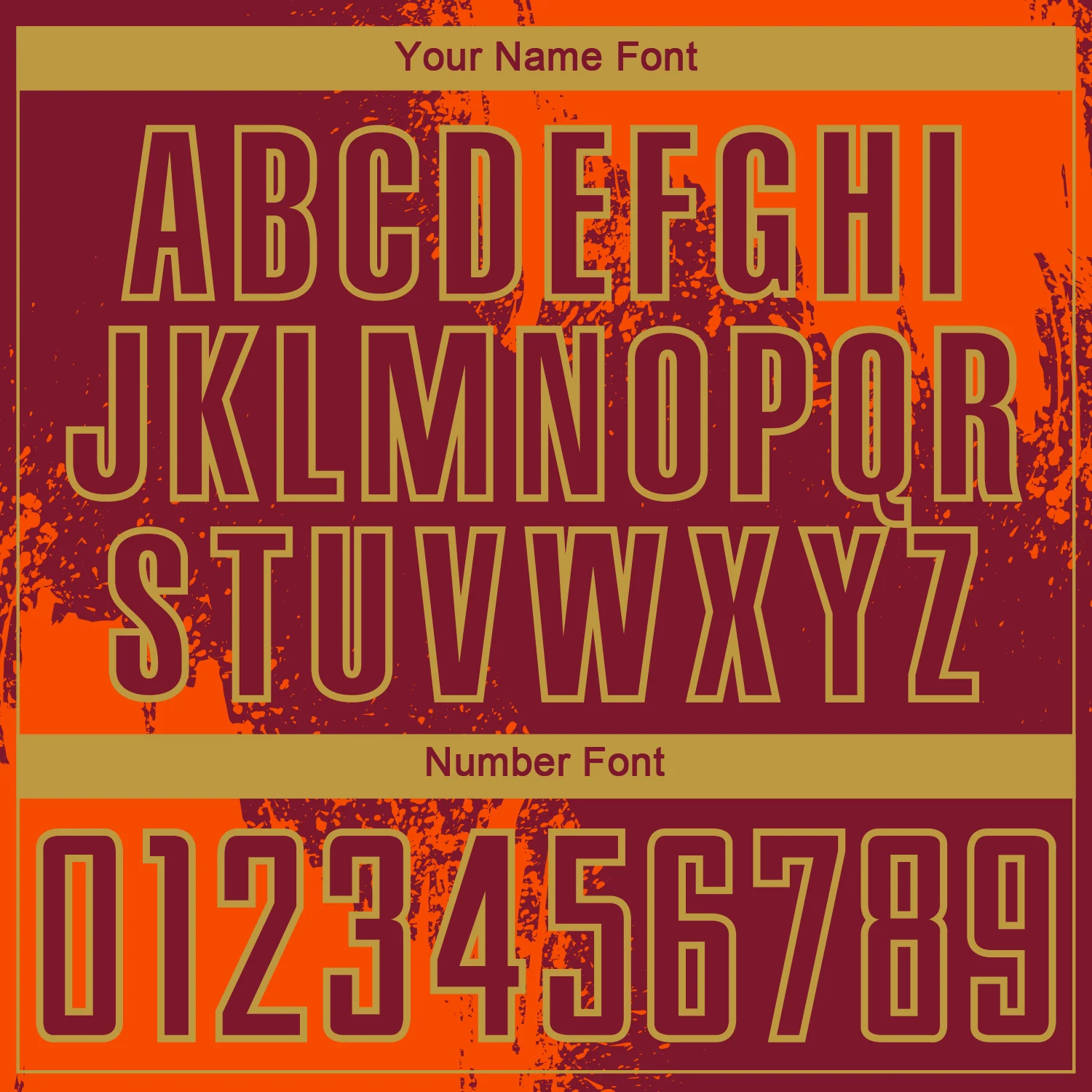 Custom Crimson Orange-Old Gold Abstract Brush Stroke Sports Sublimation Soccer Uniform Jersey - Image 6