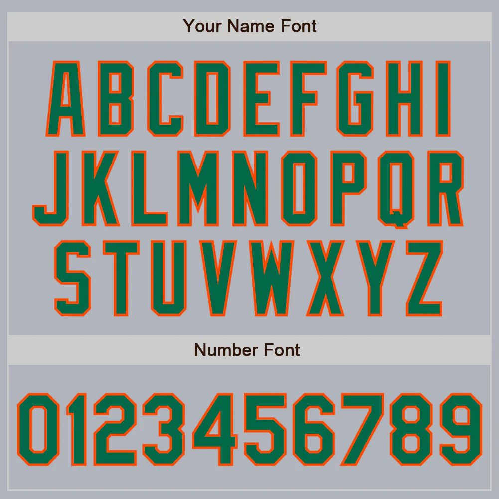 Custom Gray Kelly Green-Orange Authentic Baseball Jersey - Image 4