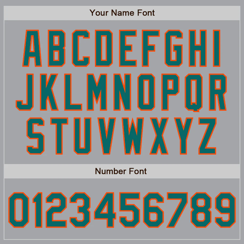 Custom Gray Teal-Orange Authentic Two Tone Baseball Jersey - Image 5
