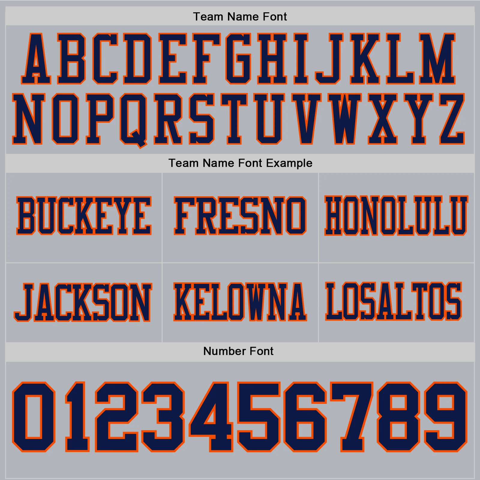 Custom Gray Navy-Orange Authentic Football Jersey - Image 4