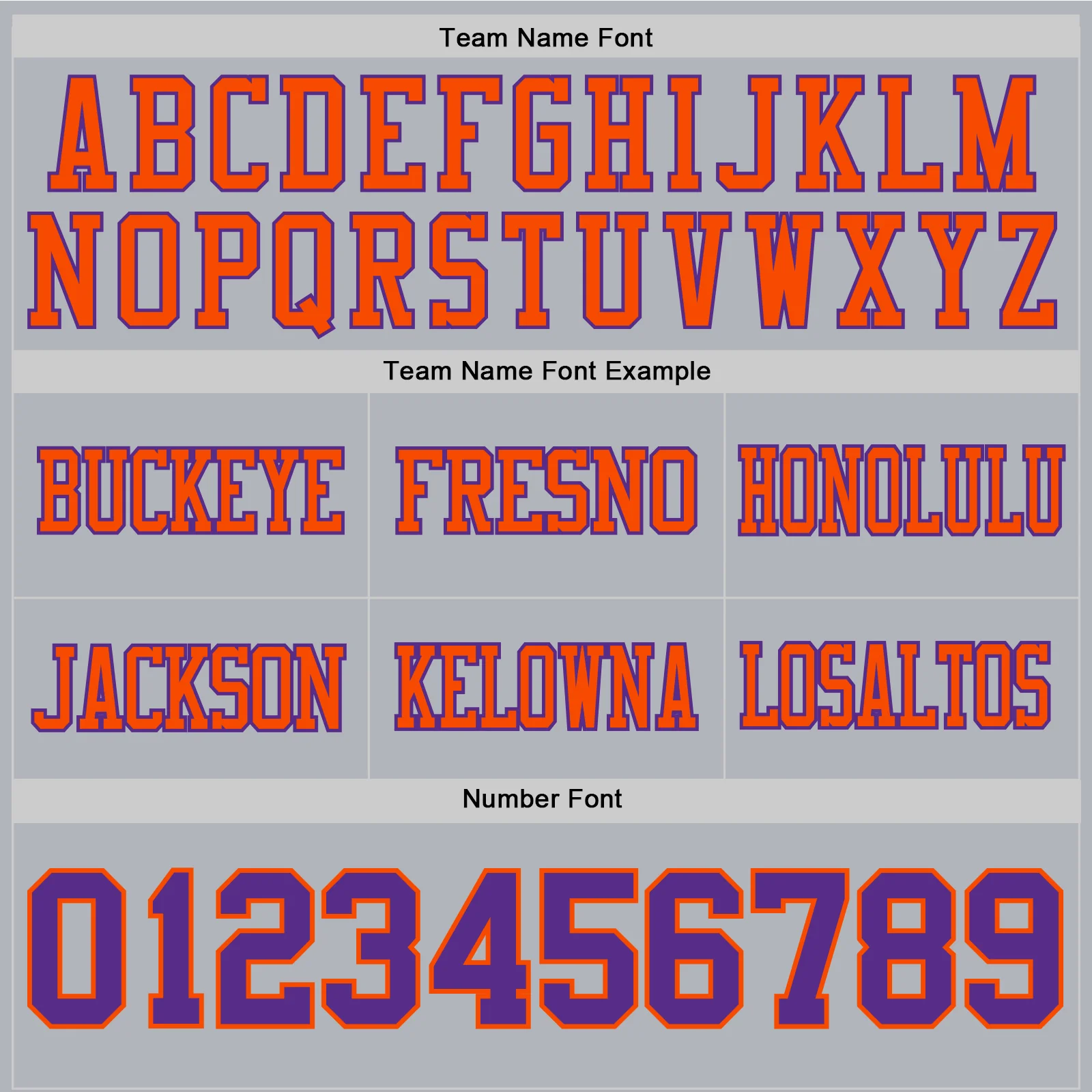 Custom Gray Purple-Orange Authentic Football Jersey - Image 4