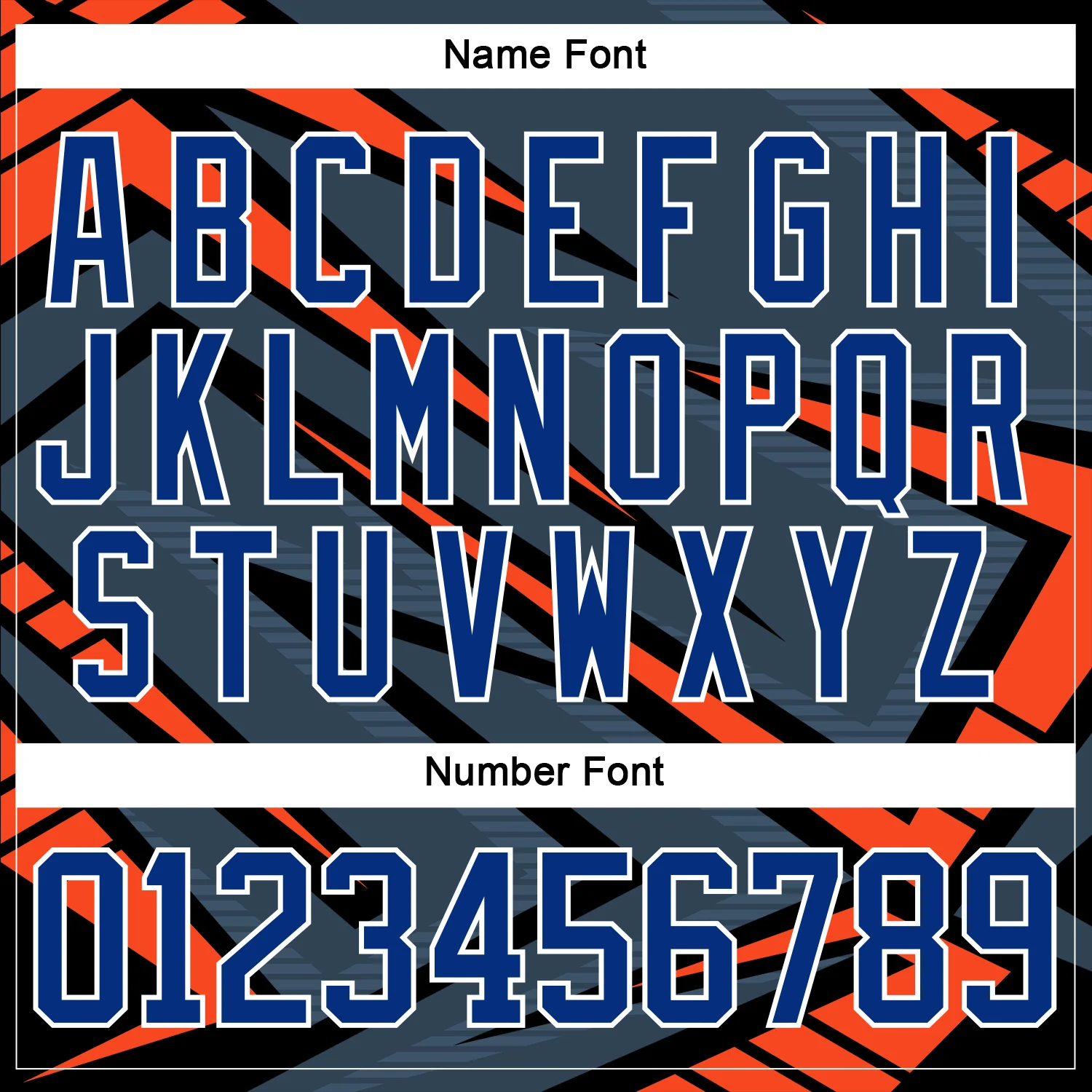 Custom Gray Royal Orange Black-White Cyber Mecha E-sport Hockey Jersey - Image 7