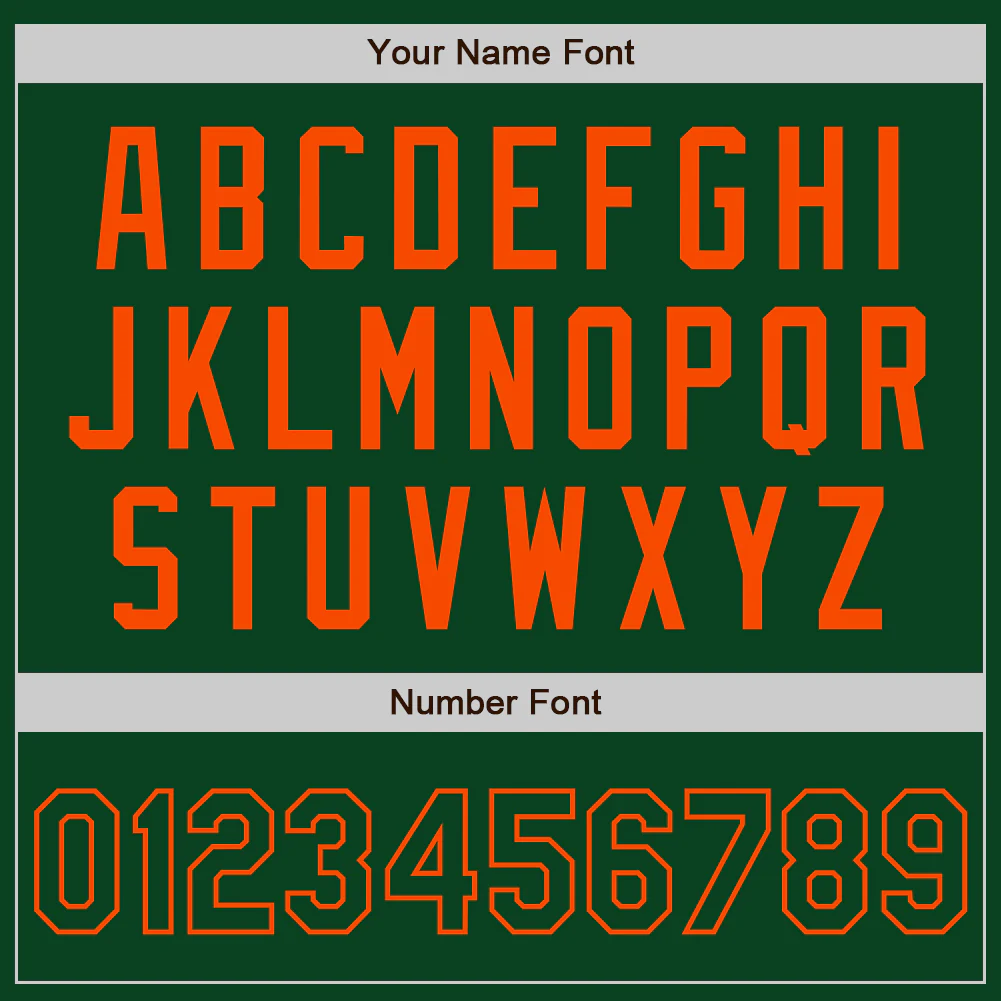 Custom Green Orange Authentic Baseball Jersey - Image 4