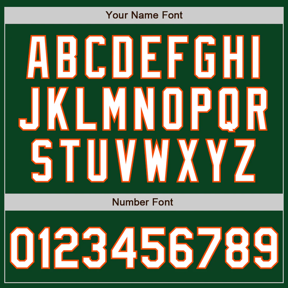 Custom Green White-Orange Authentic Baseball Jersey - Image 8