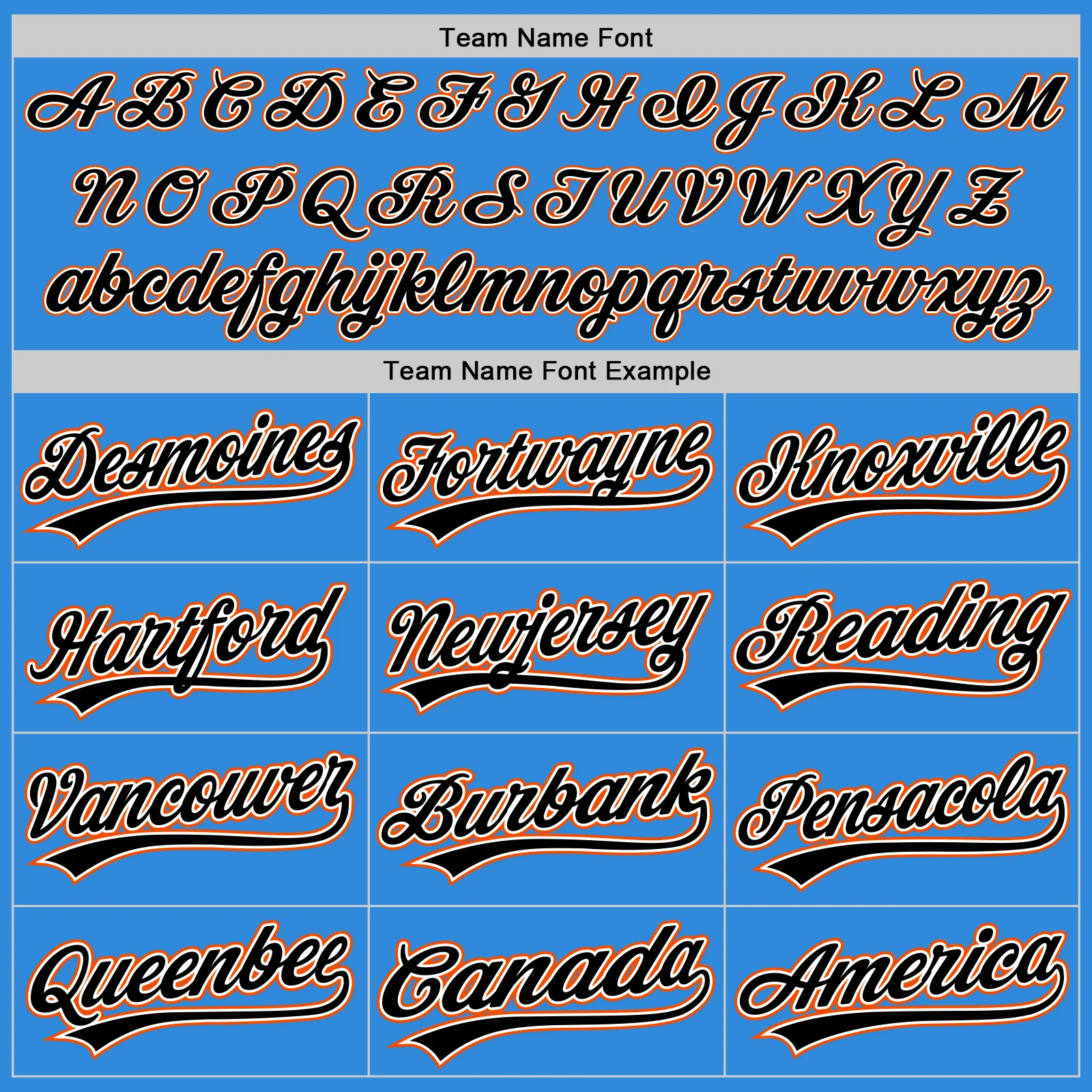 Custom Stitched Powder Blue Black Orange-White Baseball Pullover Sweatshirt Hoodie - Image 3
