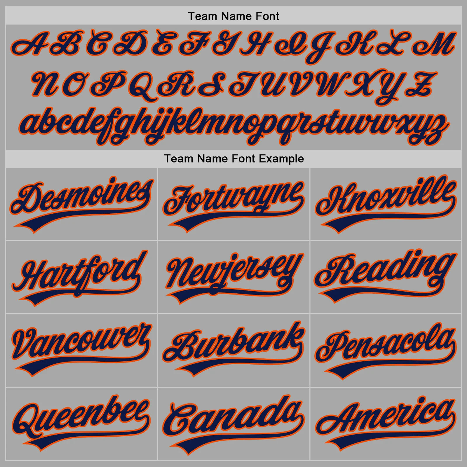 Custom Stitched Gray Navy-Orange Baseball Pullover Sweatshirt Hoodie - Image 3