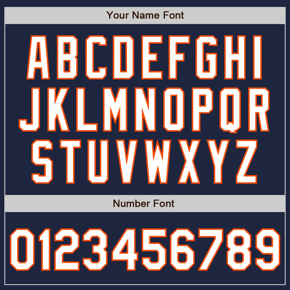 Custom Stitched Navy White-Orange Baseball Pullover Sweatshirt Hoodie - Image 4