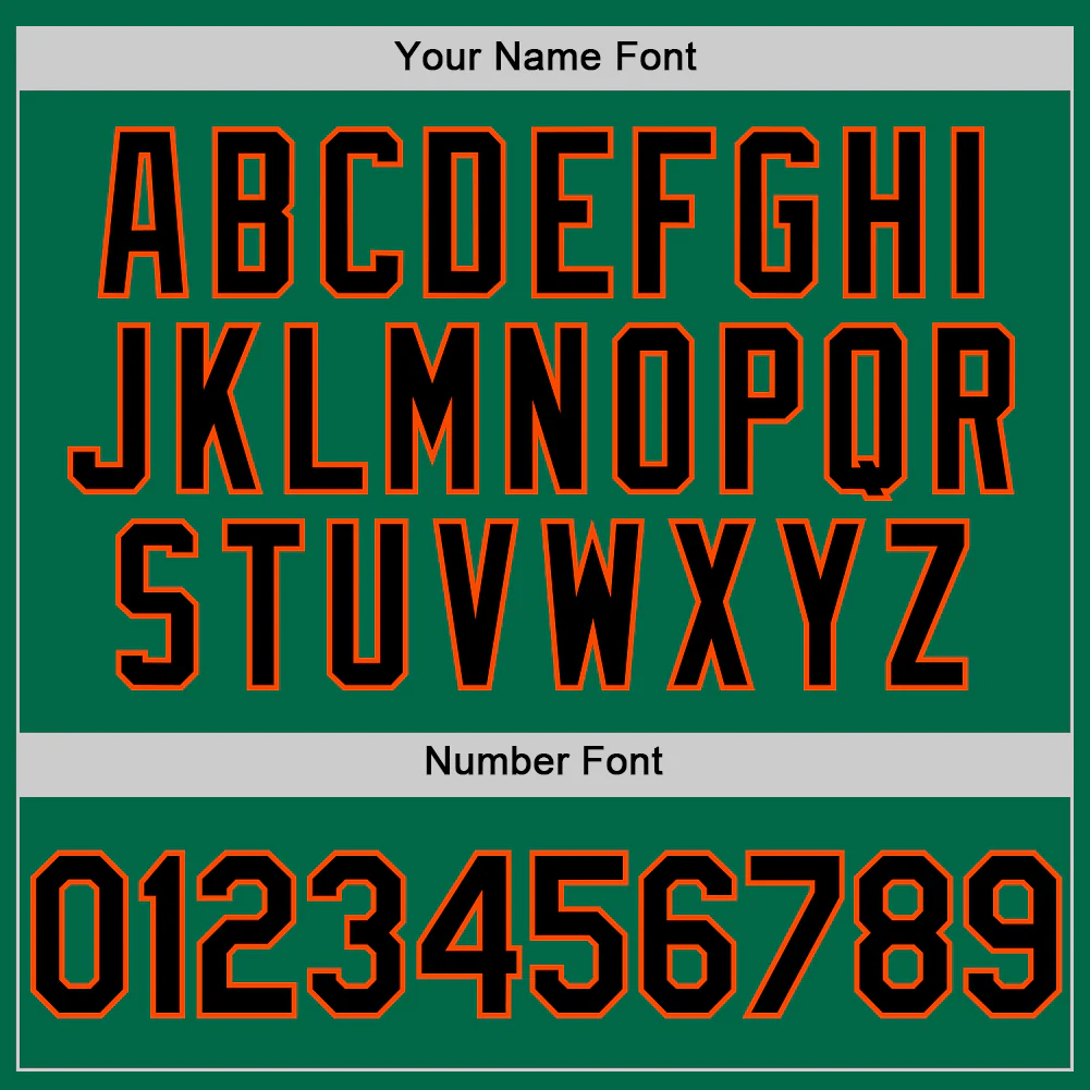 Custom Kelly Green Black Orange-White Digital Camo Two Tone Authentic Baseball Jersey - Image 5