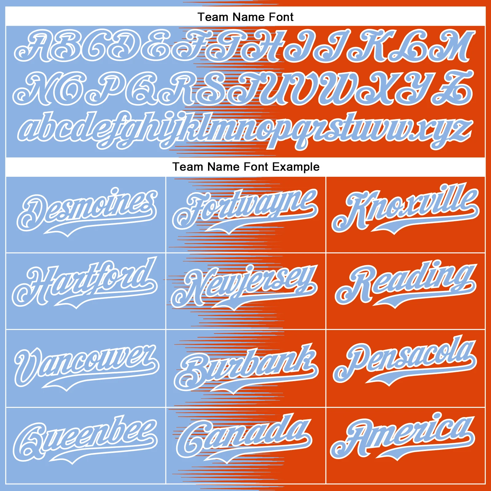 Custom Light Blue Orange-White Gradient Line Bomber Full-Snap Varsity Letterman Hoodie Jacket - Image 5