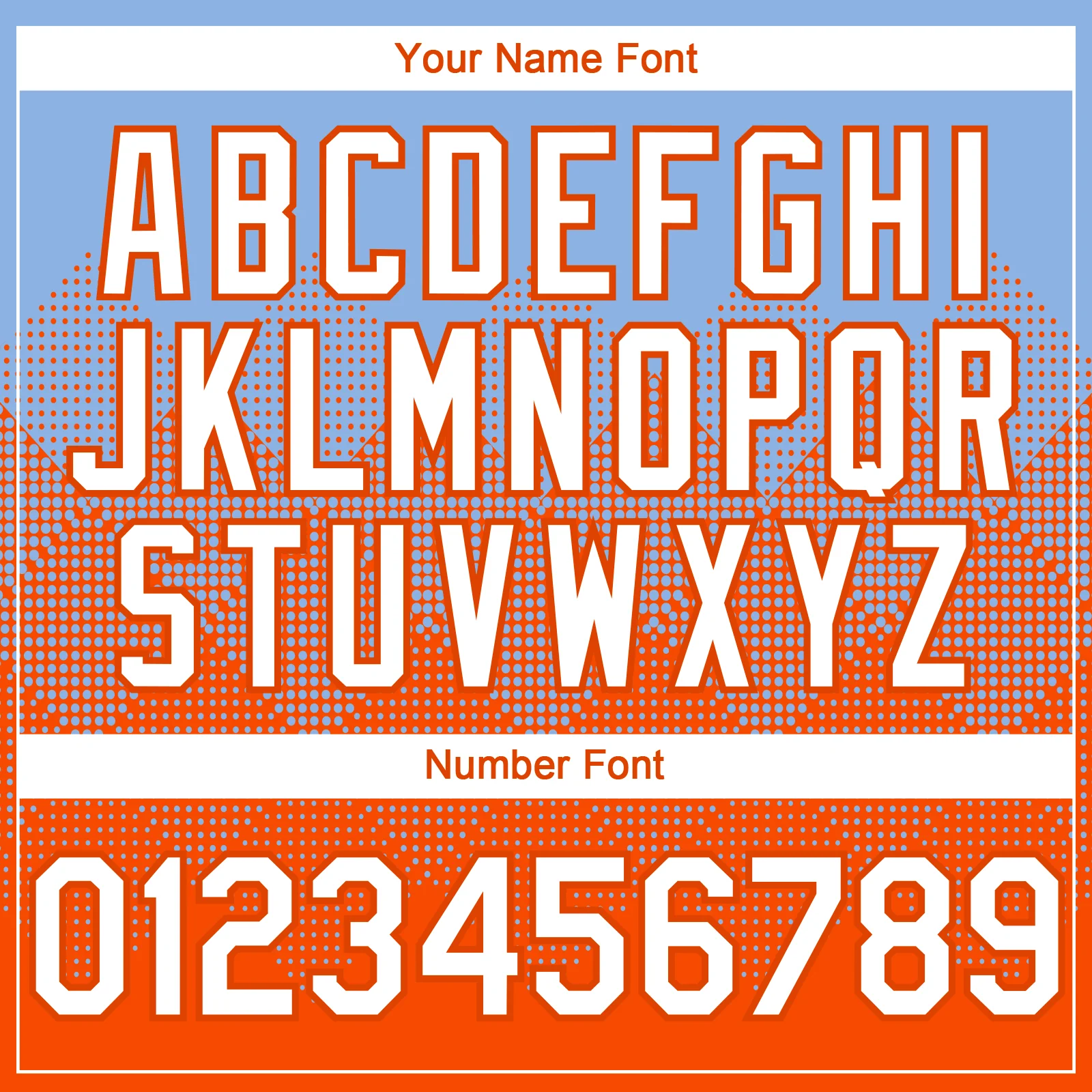Custom Light Blue White-Orange 3D Gradient Square Shape Authentic Baseball Jersey - Image 5