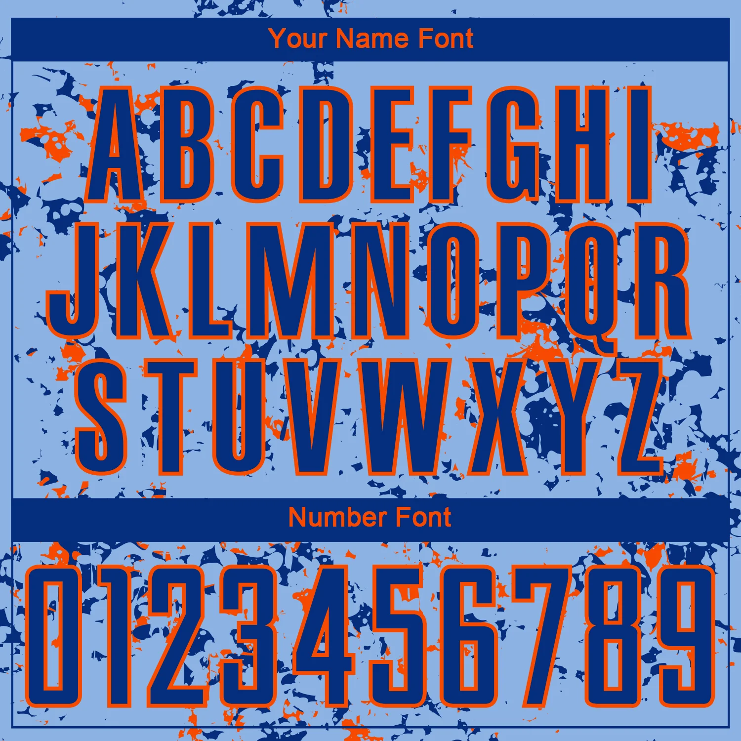 Custom Light Blue Royal-Orange Abstract Fragment Art Sublimation Soccer Uniform Jersey - Image 6