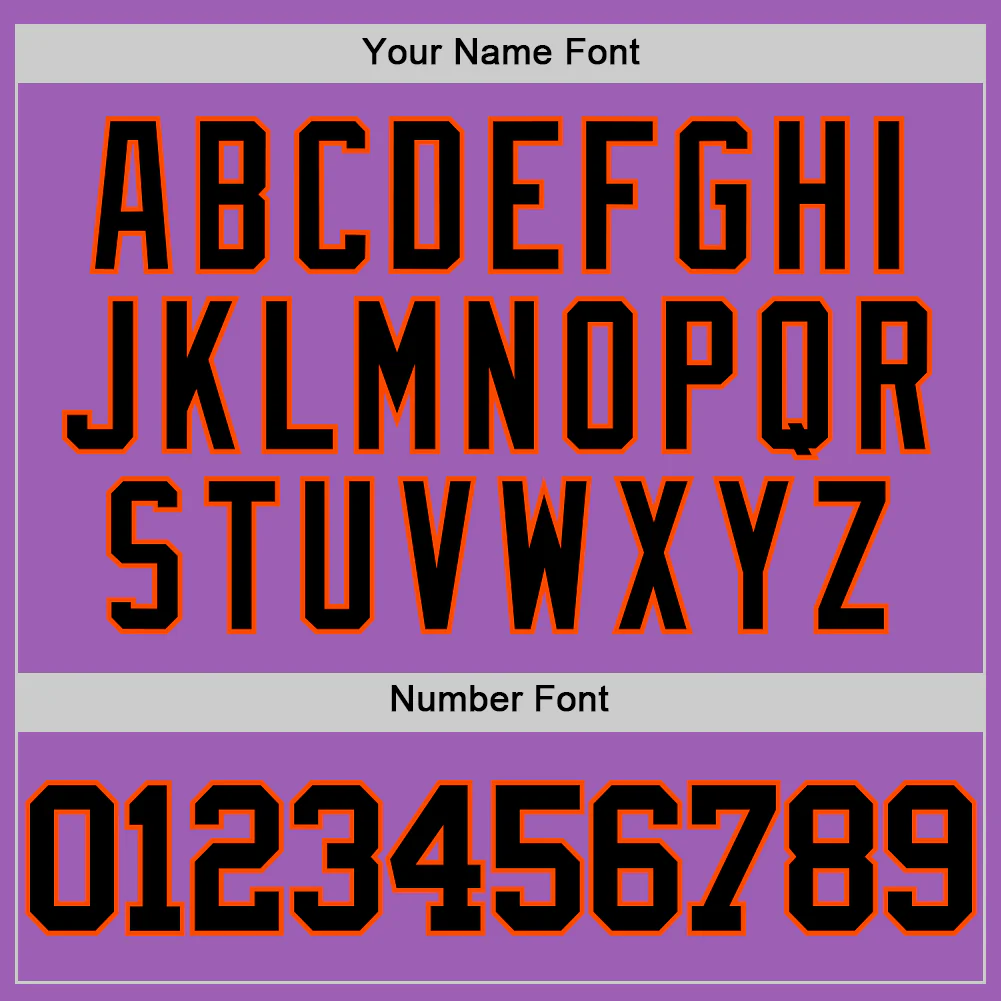 Custom Medium Purple Black-Orange Authentic Basketball Jersey - Image 4