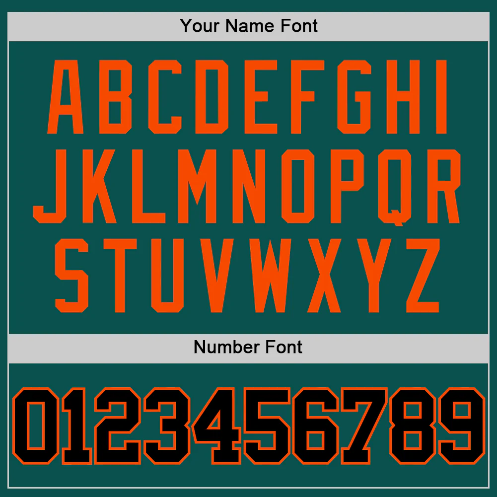 Custom Midnight Green Black-Orange Authentic Basketball Jersey - Image 4