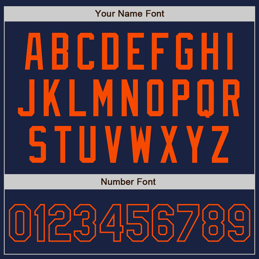Custom Navy Orange Authentic Baseball Jersey - Image 4