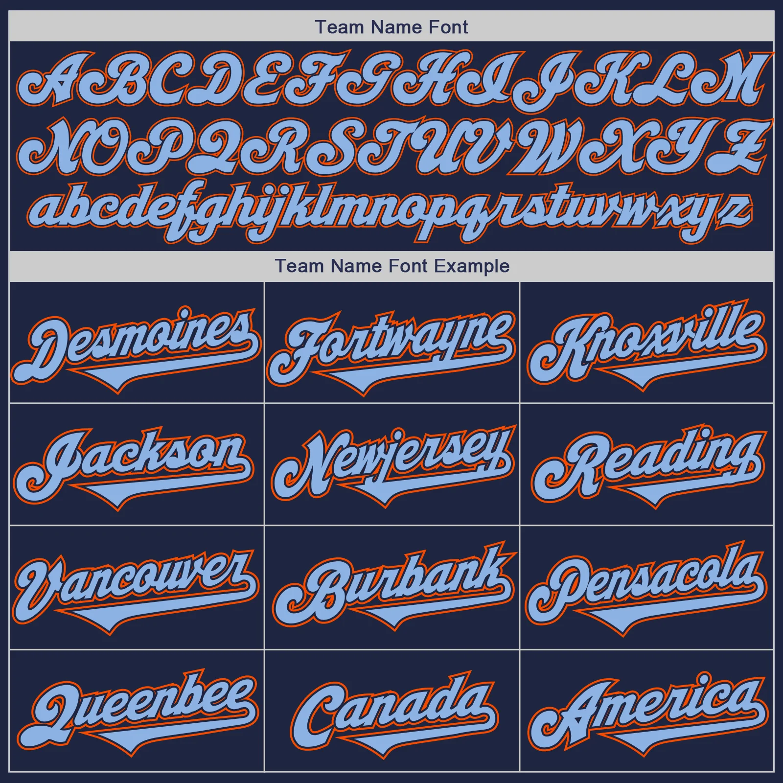 Custom Navy Light Blue-Orange Authentic Two Tone Baseball Jersey - Image 4