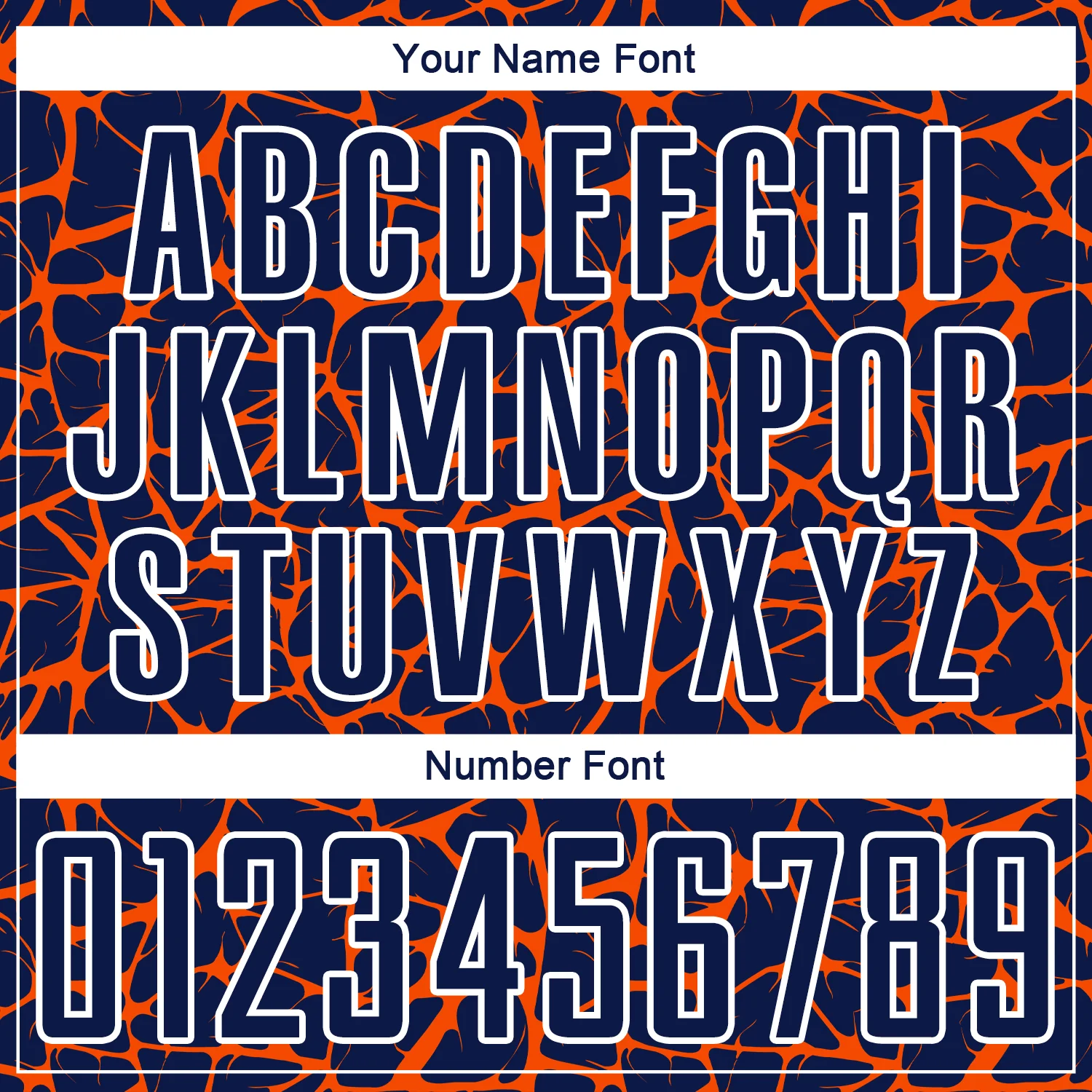 Custom Navy Orange-White Abstract Network Splash Sublimation Soccer Uniform Jersey - Image 6