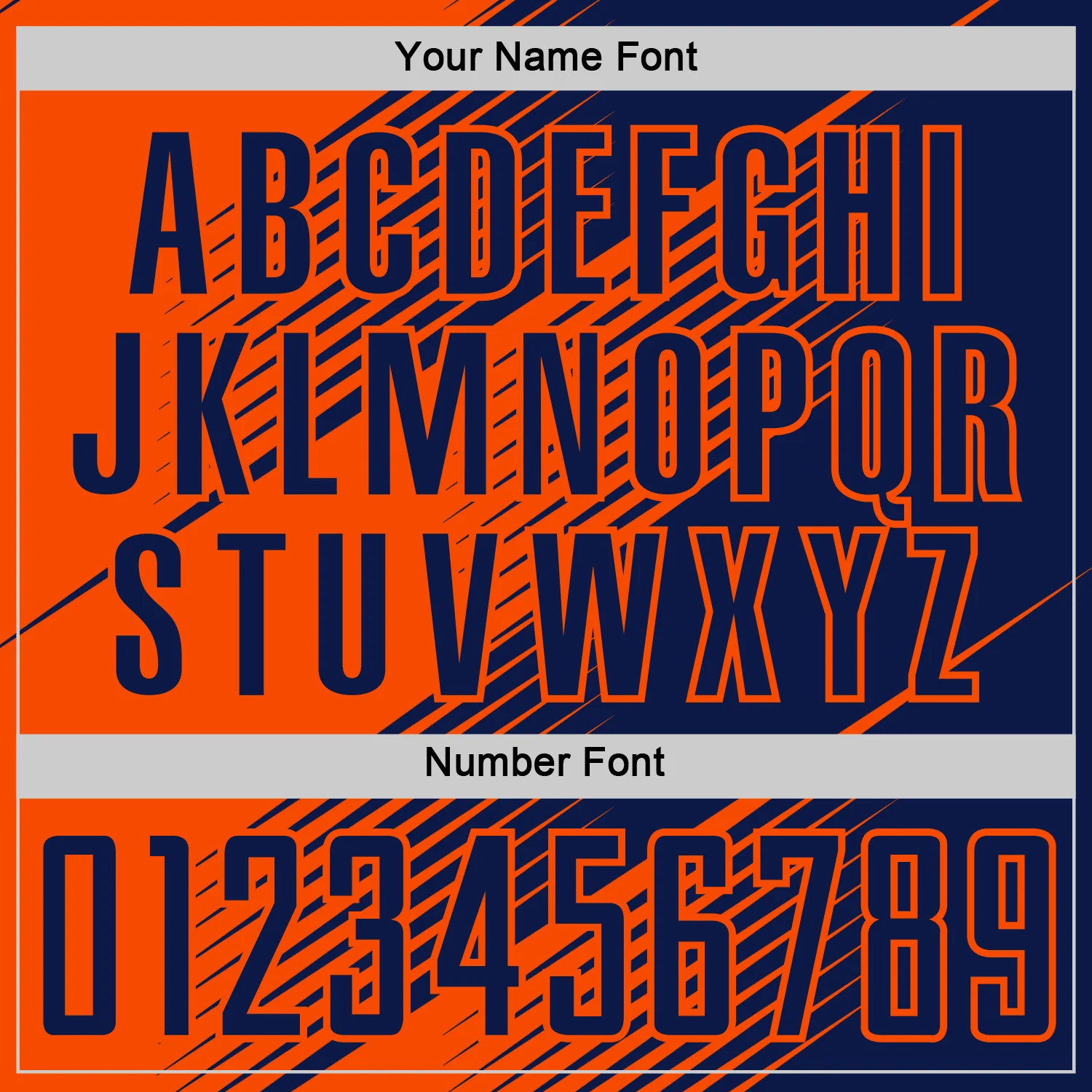 Custom Navy Orange Line Sublimation Soccer Uniform Jersey - Image 6