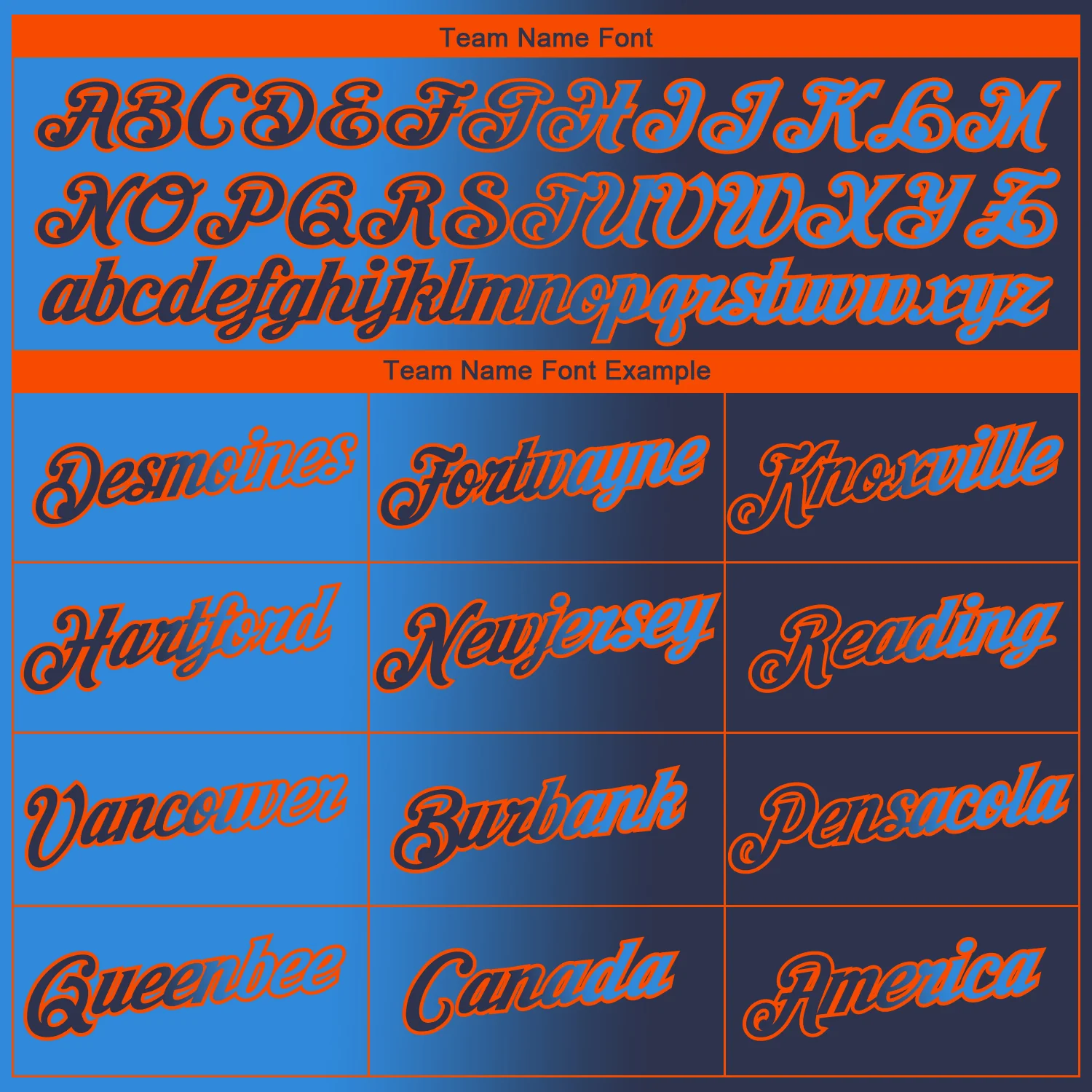 Custom Navy Powder Blue-Orange Gradient Fashion Performance T-Shirt - Image 3