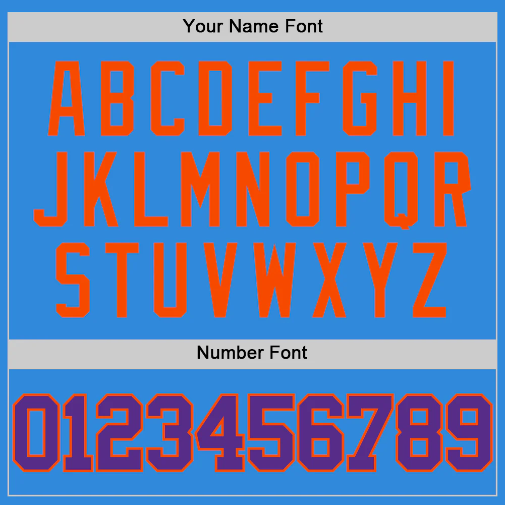 Custom Powder Blue Purple-Orange Authentic Basketball Jersey - Image 4
