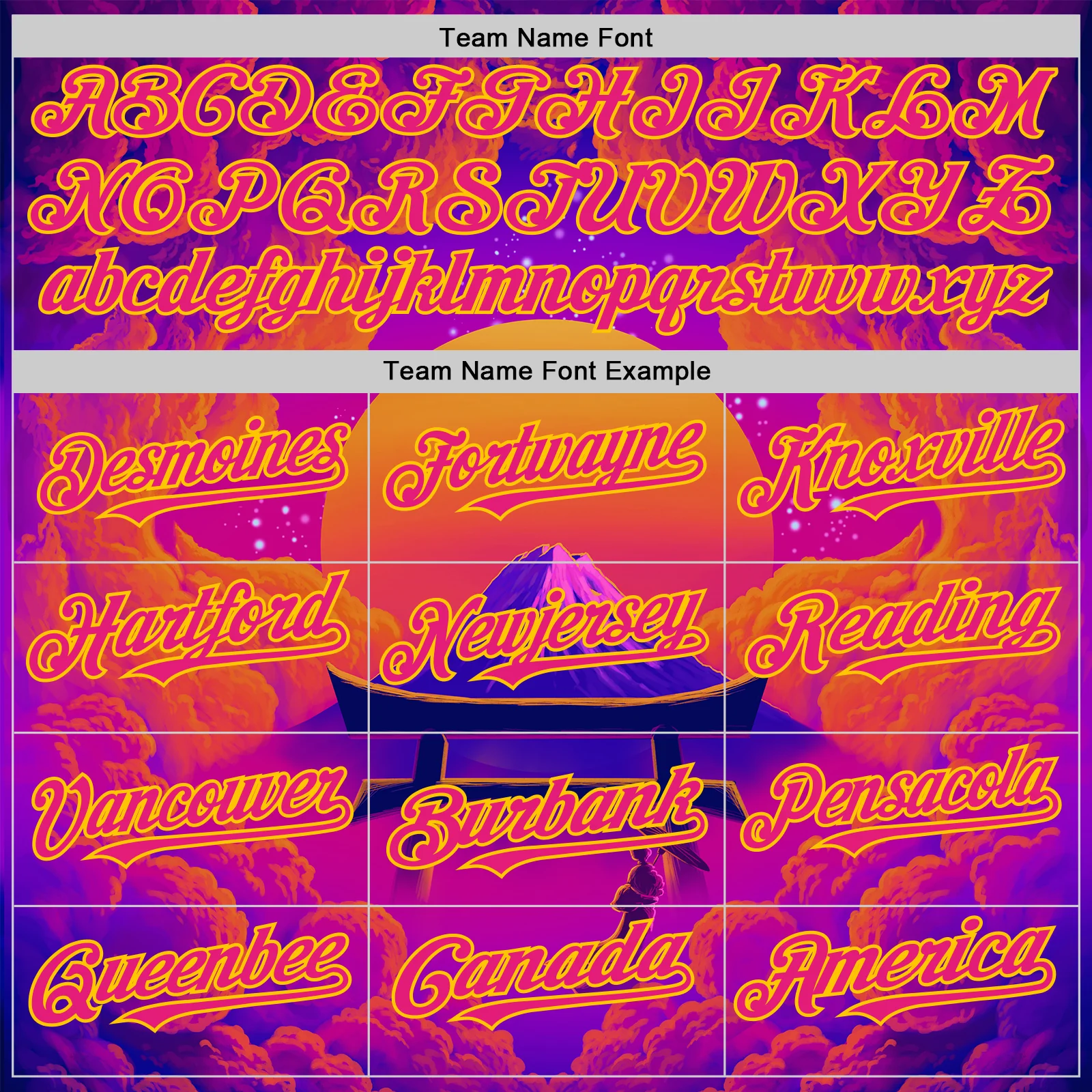 Custom Purple Deep Pink Orange-Yellow 3D Syntetyc Tori And Geisha Authentic Baseball Jersey - Image 4