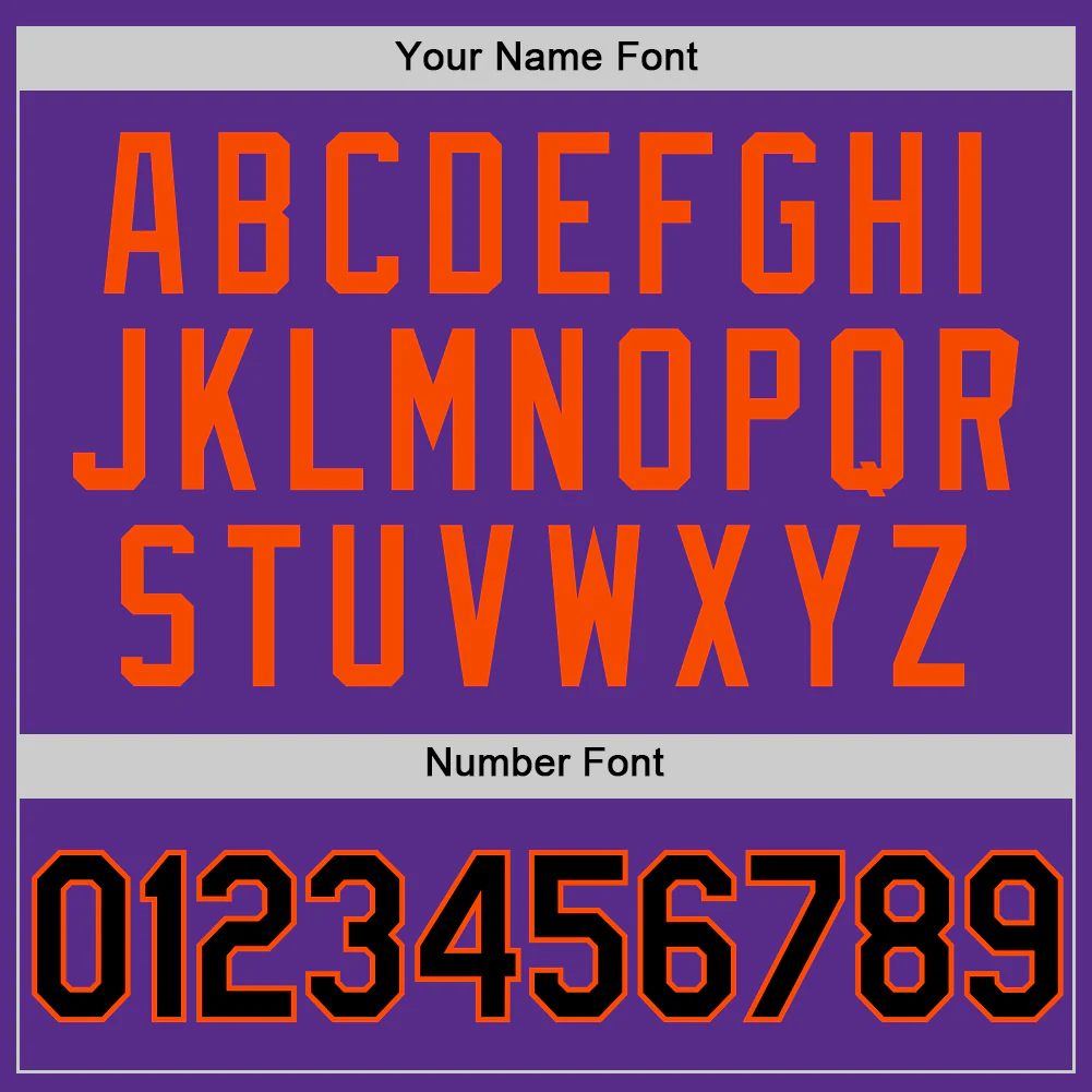 Custom Purple Black-Orange Authentic Throwback Basketball Jersey - Image 4