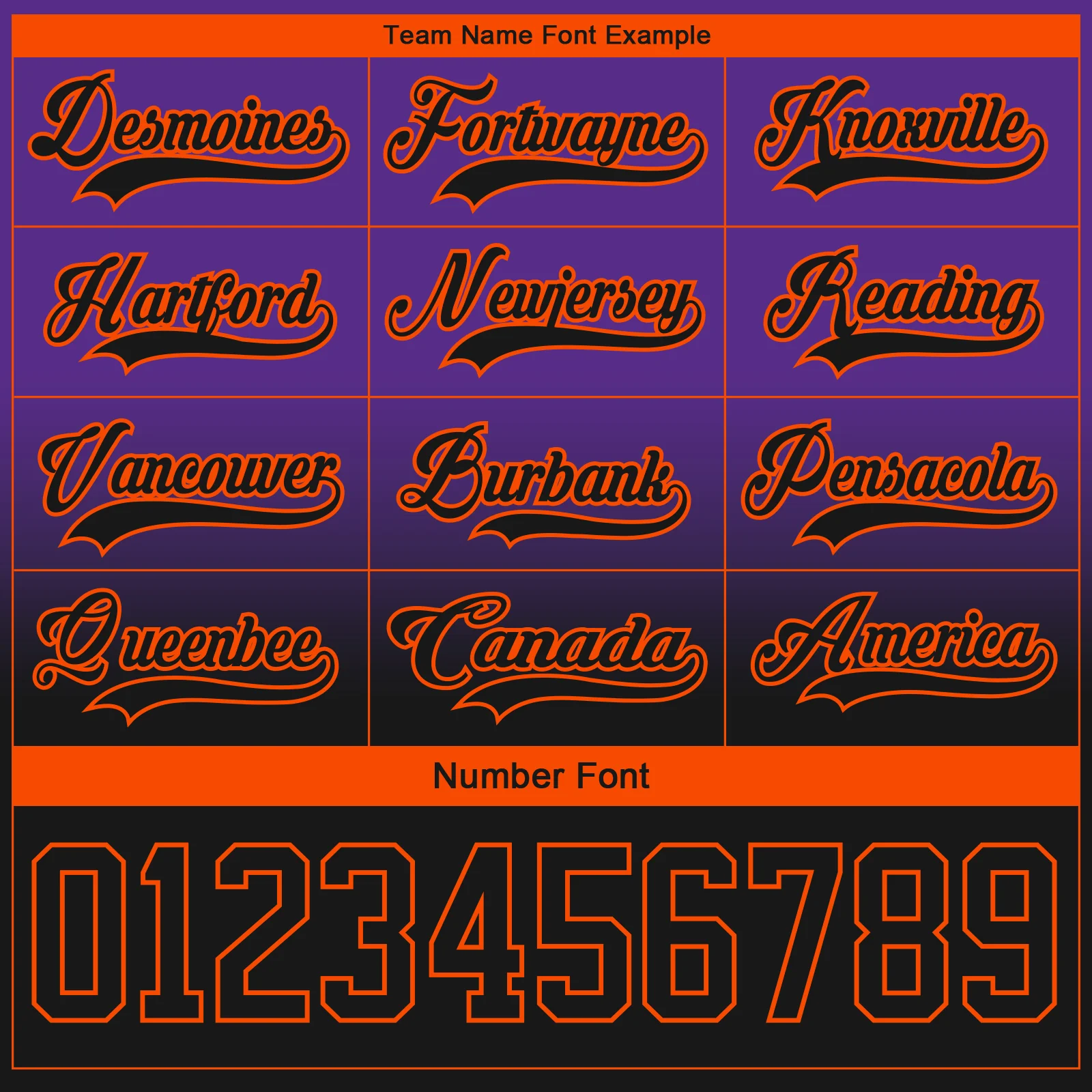Custom Purple Black-Orange Fade Fashion Hockey Lace Neck Jersey - Image 6
