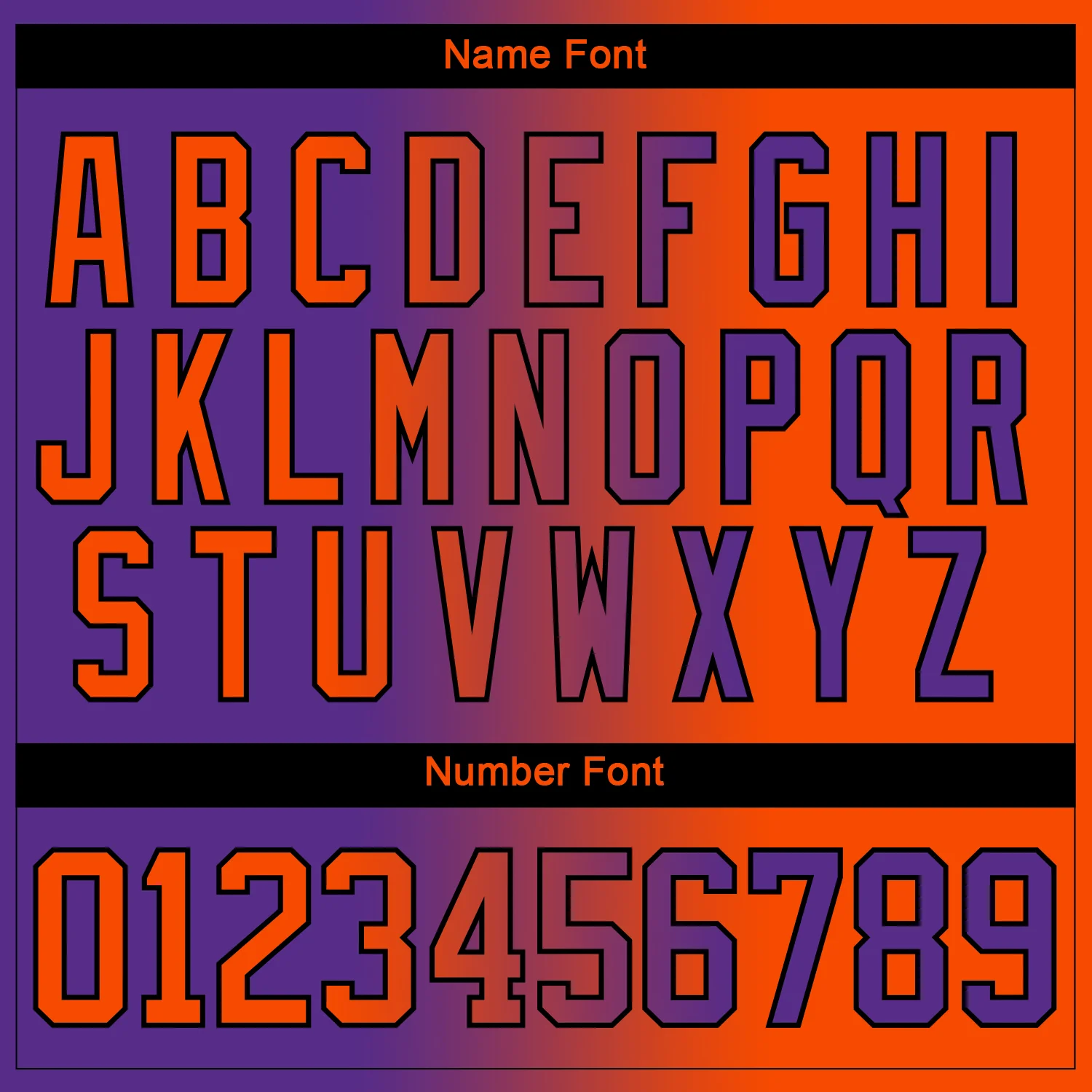 Custom Purple Orange-Black Gradient Fashion Hockey Lace Neck Jersey - Image 7