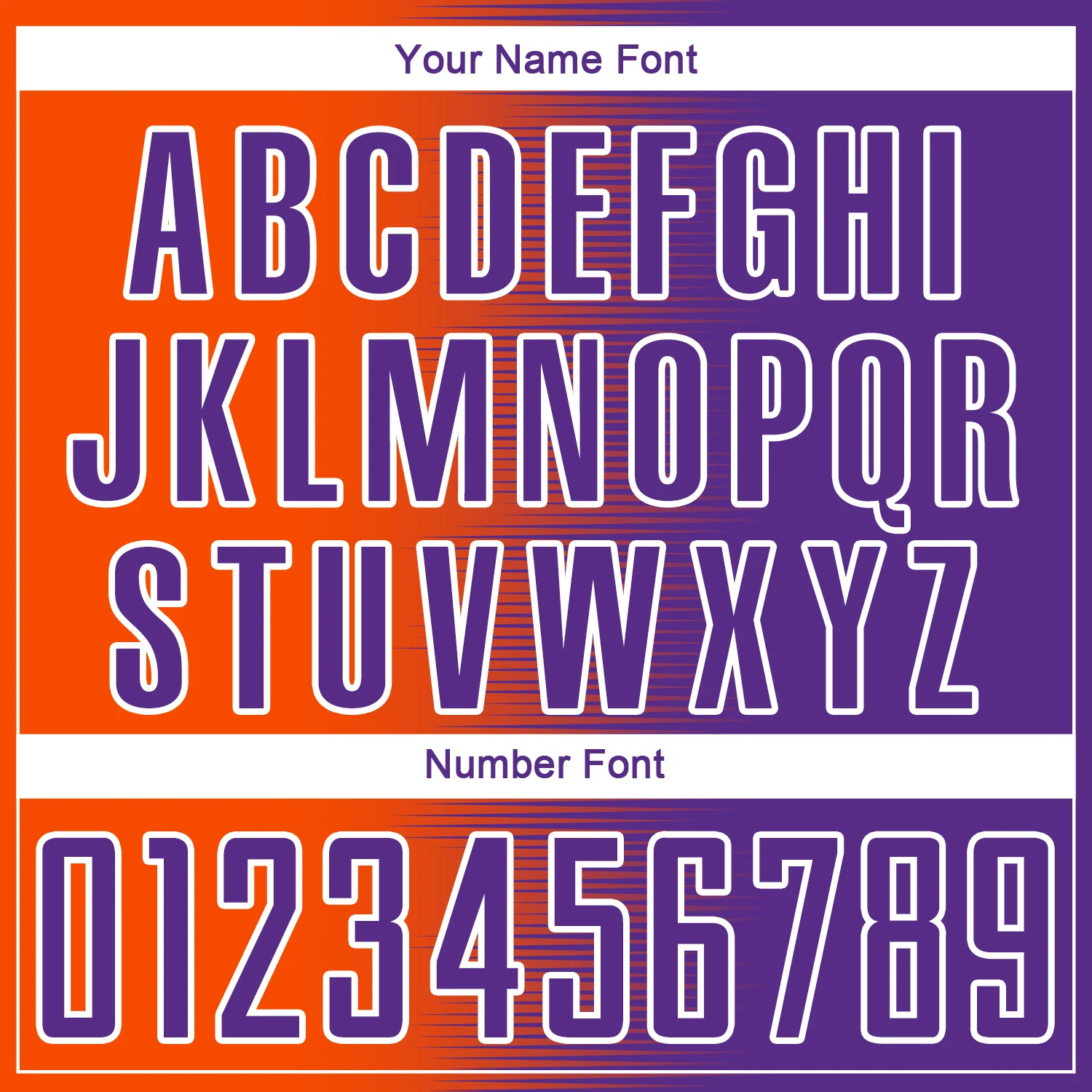 Custom Purple Orange-White Gradient Line Sublimation Soccer Uniform Jersey - Image 6