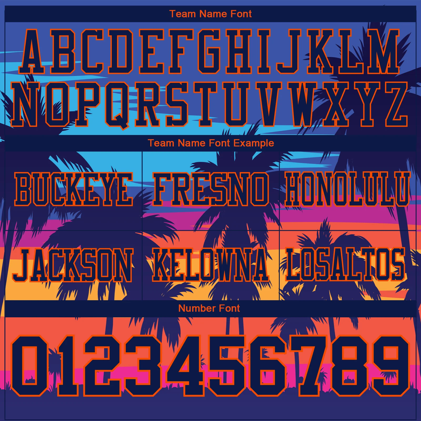 Custom Royal Navy-Orange 3D Pattern Tropical Palm Trees Authentic Football Jersey - Image 4