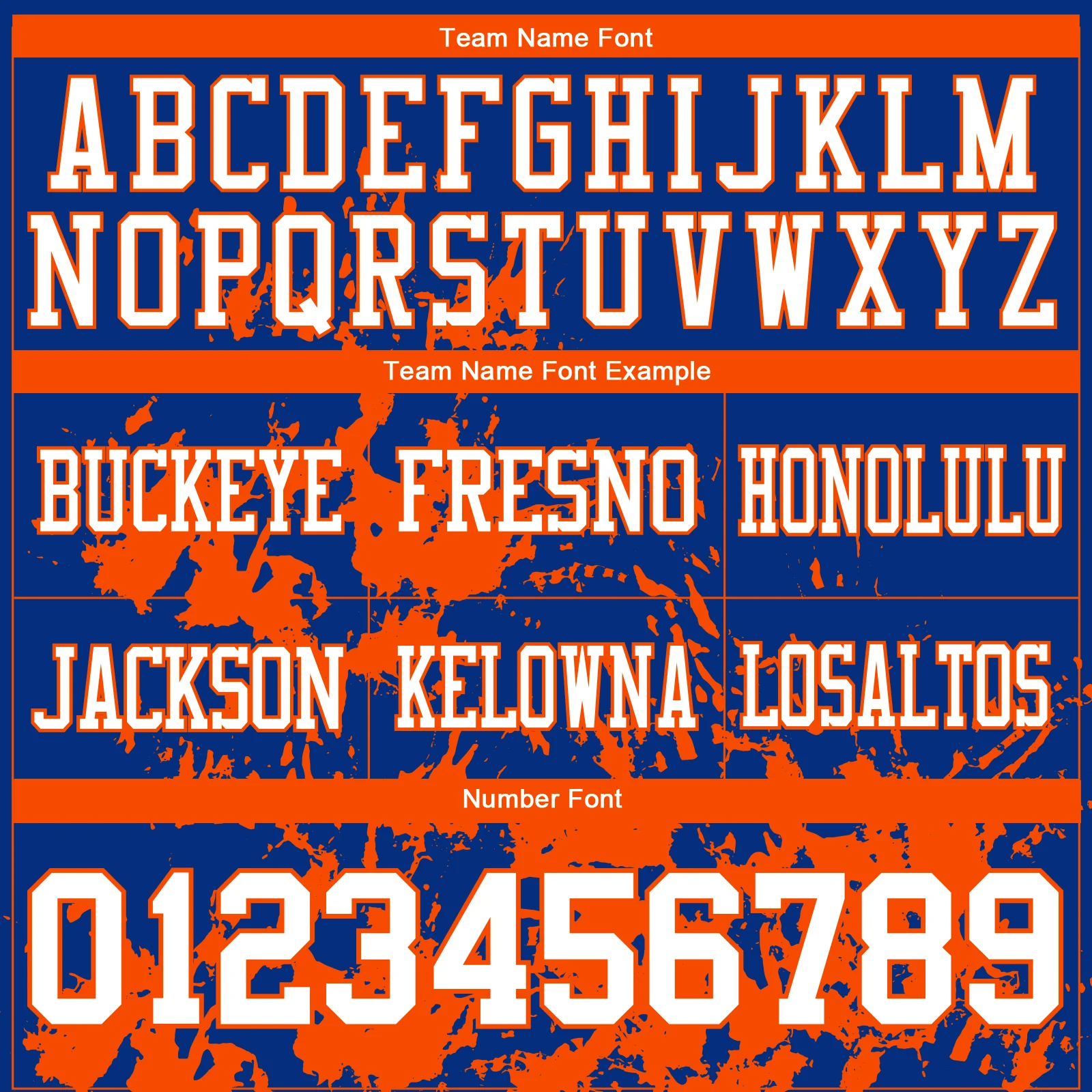 Custom Royal White-Orange 3D Pattern Splash Authentic Football Jersey - Image 3