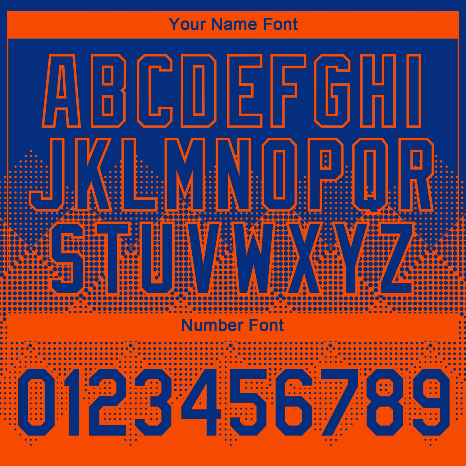 Custom Royal Orange 3D Pattern Design Gradient Square Shapes Performance T-Shirt - Image 4