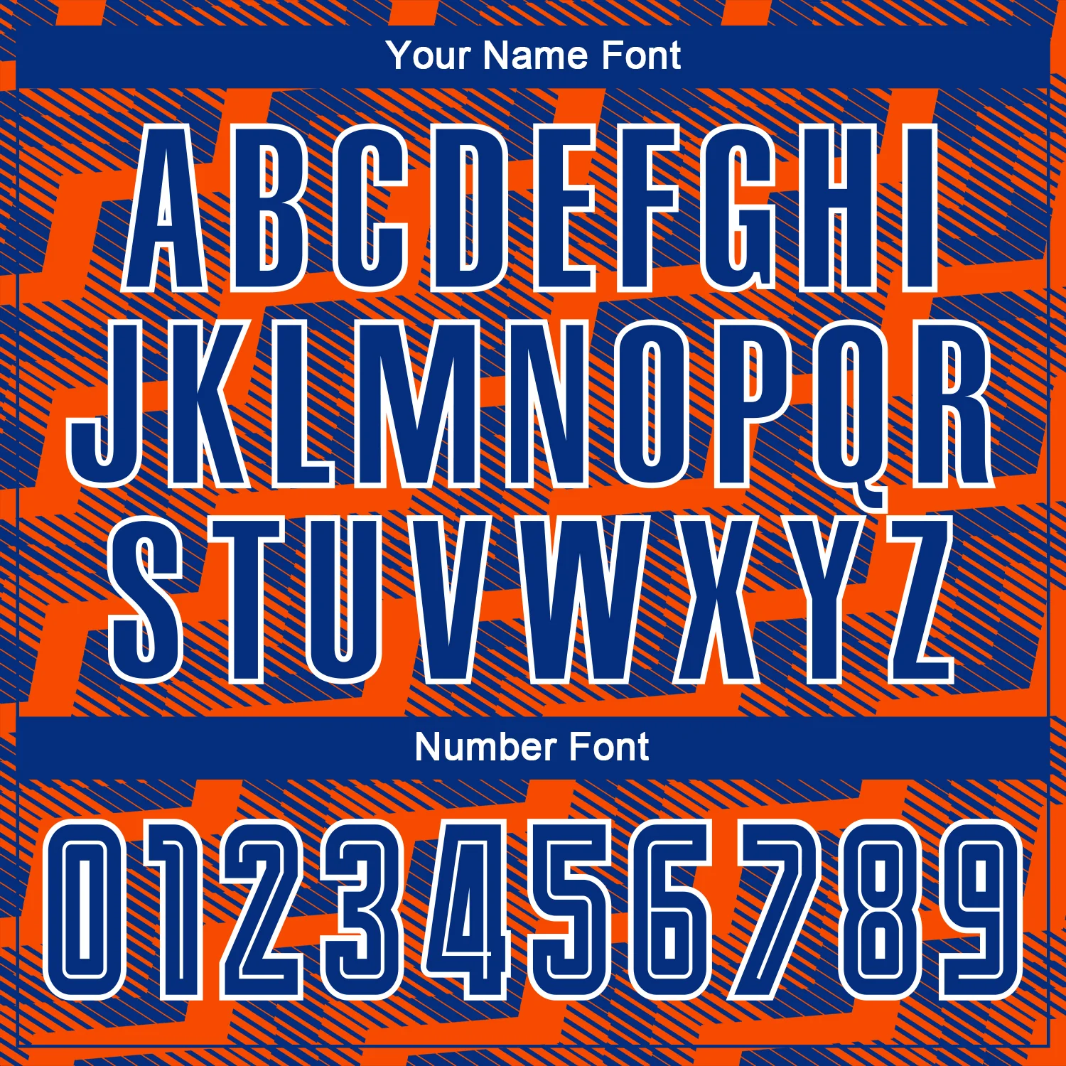 Custom Royal Orange-White Line Sublimation Soccer Uniform Jersey - Image 6