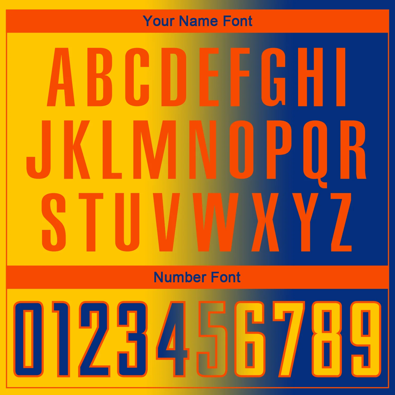 Custom Royal Yellow-Orange Sublimation Gradient Fashion Soccer Uniform Jersey - Image 6