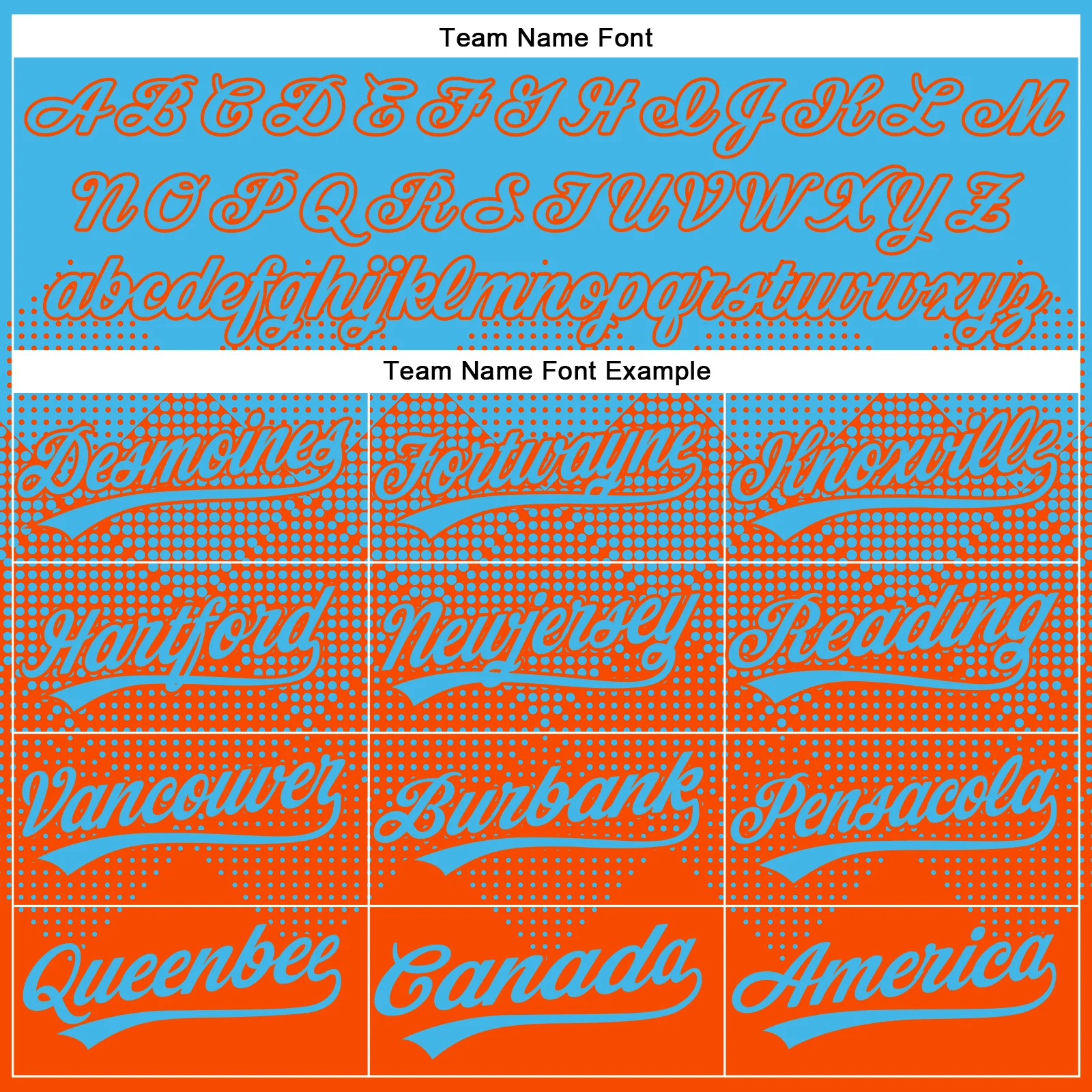 Custom Sky Blue Orange 3D Gradient Square Shape Two-Button Unisex Softball Jersey - Image 4