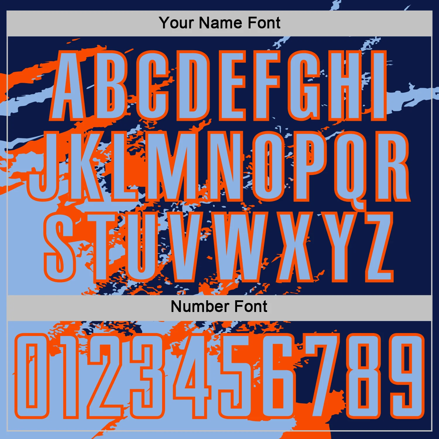 Custom Navy Light Blue-Orange Abstract Fragment Art Splash Sports Sublimation Soccer Uniform Jersey - Image 6