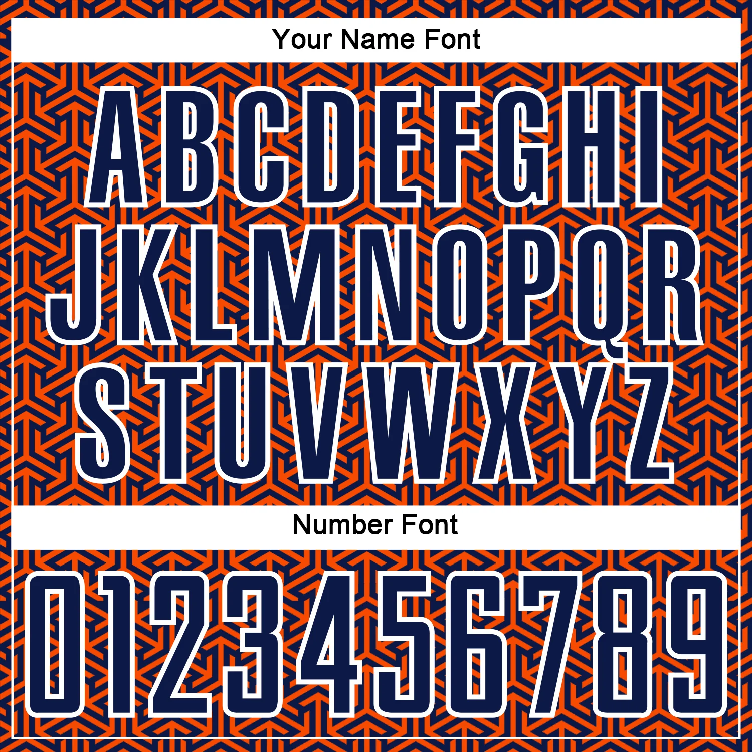 Custom Navy Orange-White Geometric Arrow Sublimation Soccer Uniform Jersey - Image 6
