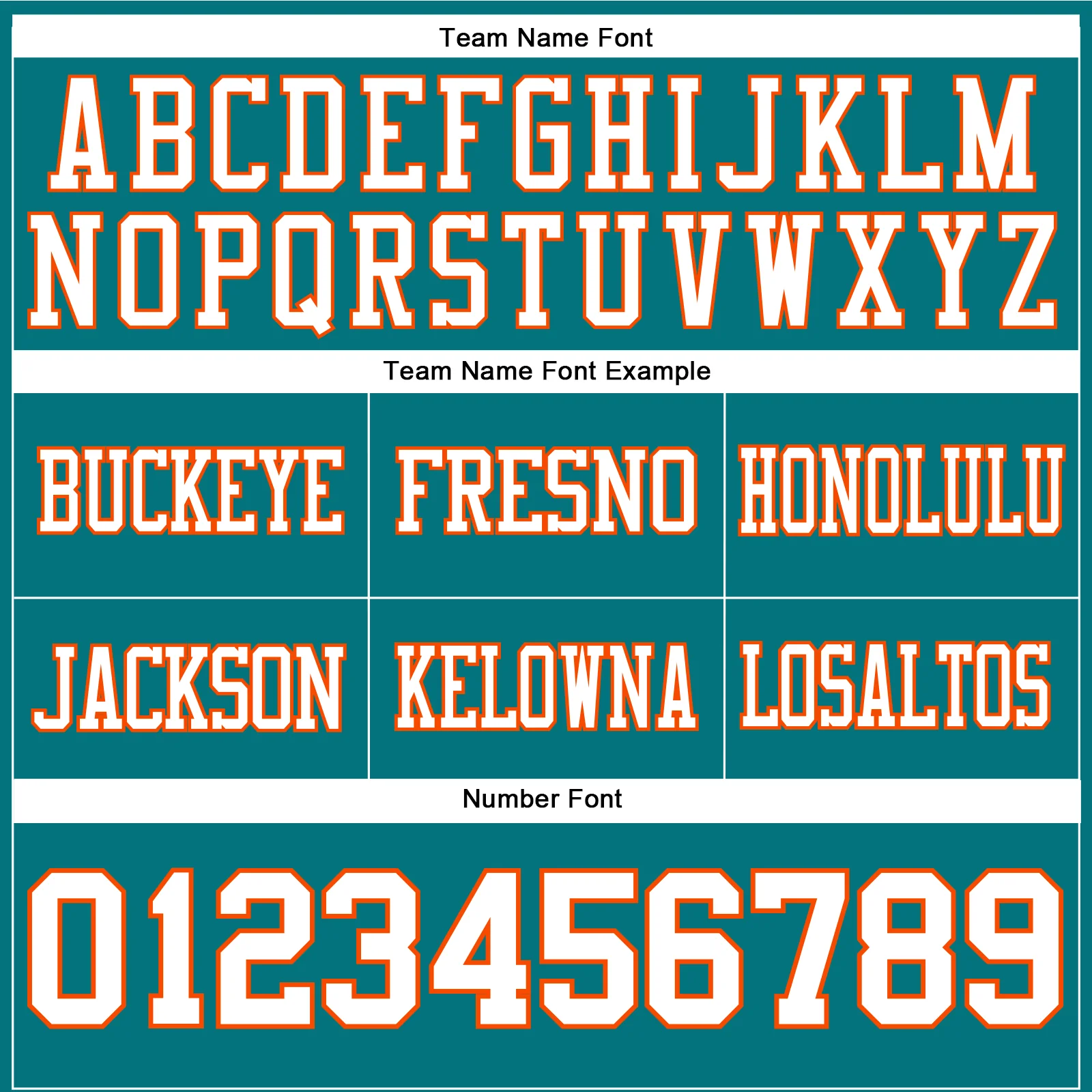 Custom Teal White-Orange Authentic Football Jersey - Image 4