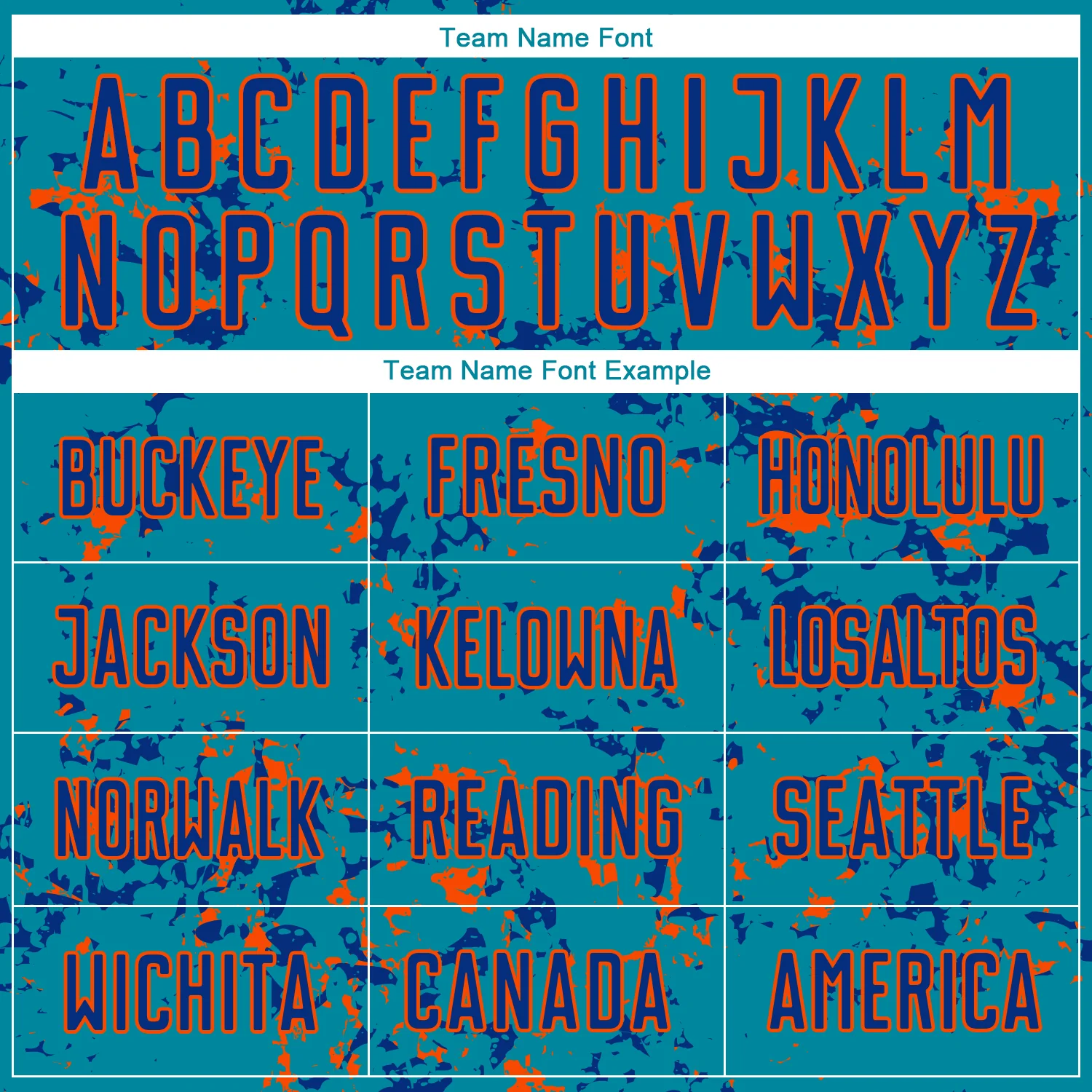 Custom Teal Royal-Orange Abstract Fragment Art Sublimation Soccer Uniform Jersey - Image 5