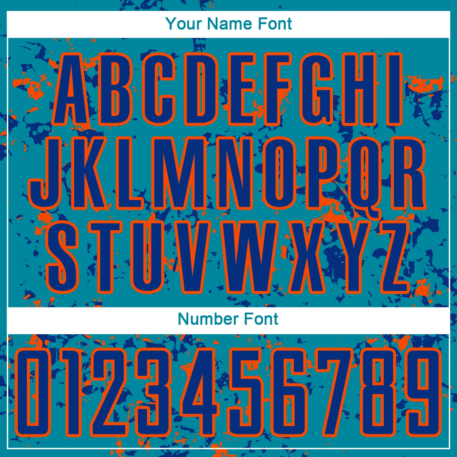 Custom Teal Royal-Orange Abstract Fragment Art Sublimation Soccer Uniform Jersey - Image 6