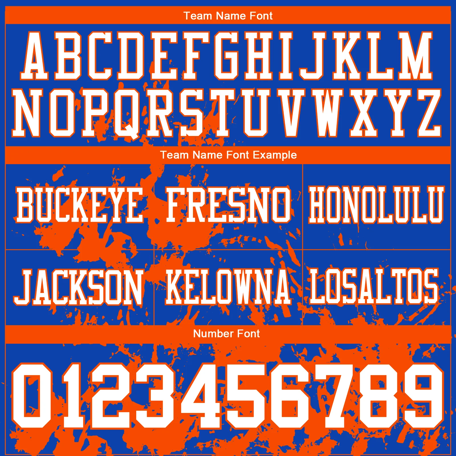 Custom Thunder Blue White-Orange 3D Pattern Splash Authentic Football Jersey - Image 3