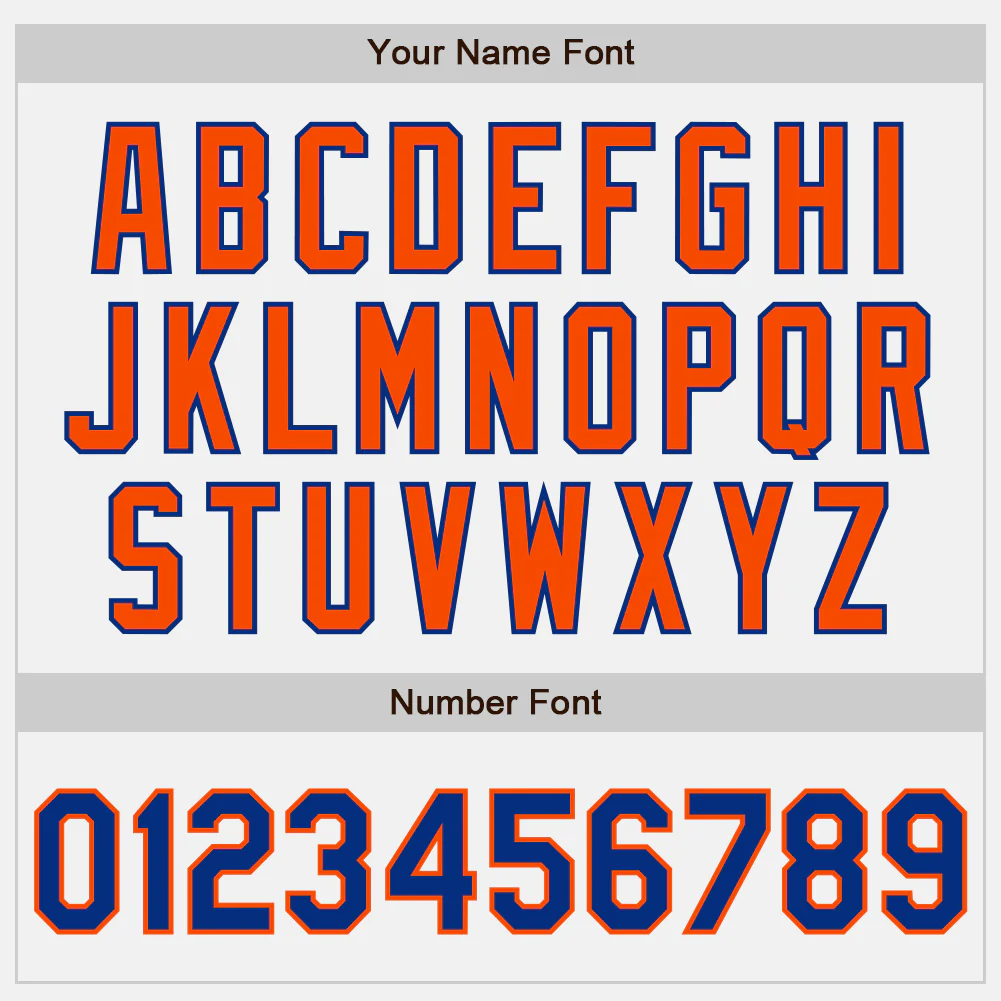 Custom White Royal-Orange Authentic Two Tone Baseball Jersey - Image 5