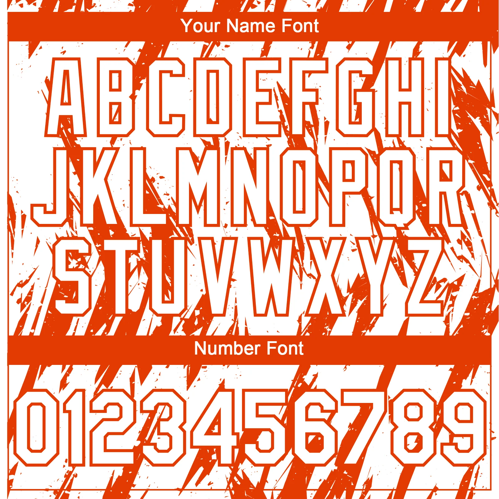 Custom White Orange Splatter Torn Sharp Brush Stroke Authentic Baseball Jersey - Image 5