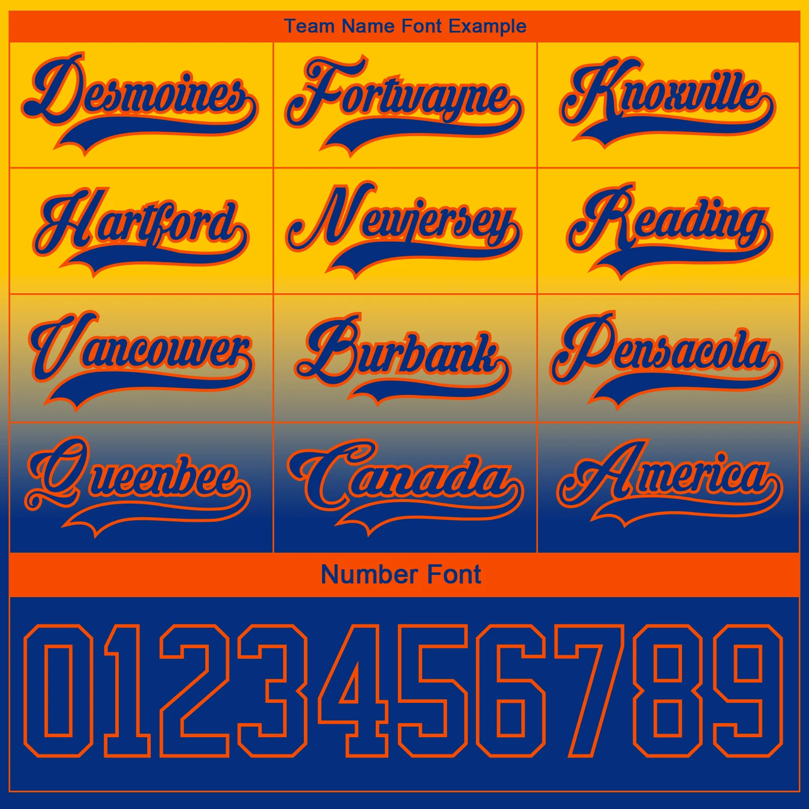 Custom Yellow Royal-Orange Fade Fashion Hockey Lace Neck Jersey - Image 6